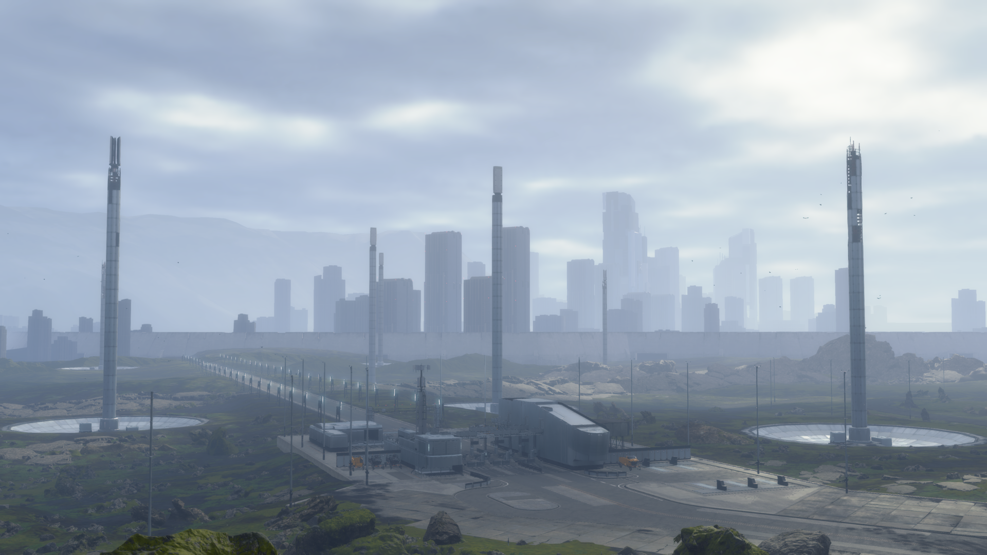 Kojima Productions Death Stranding Video Games Screen Shot Mist Futuristic Futuristic City Apocalypt 1920x1080