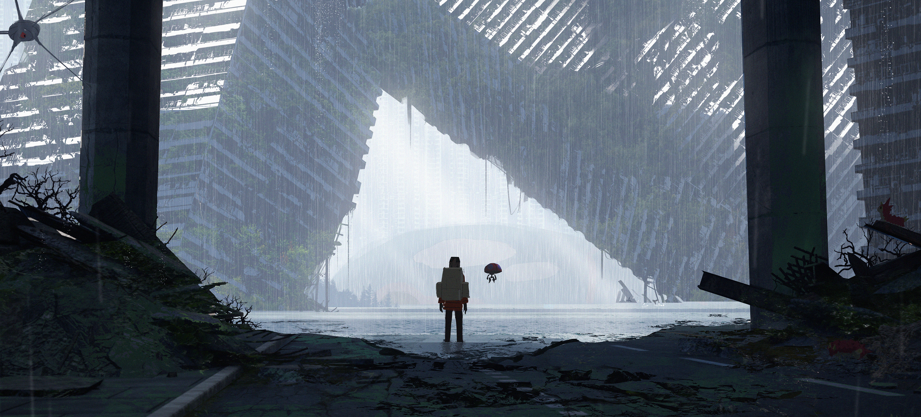 Asteroid Artist Ruins Pokemon Rain 3000x1358