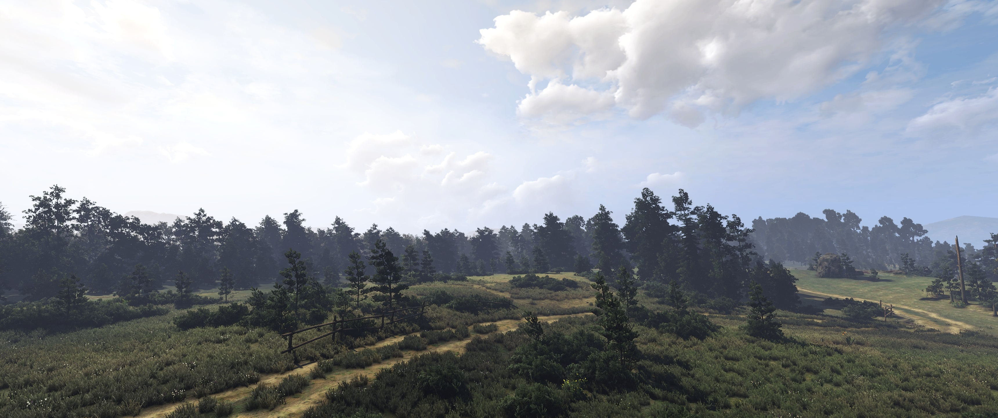 The Witcher 3 Wild Hunt Video Games Velen Sunset Screen Shot Clouds 3440x1440