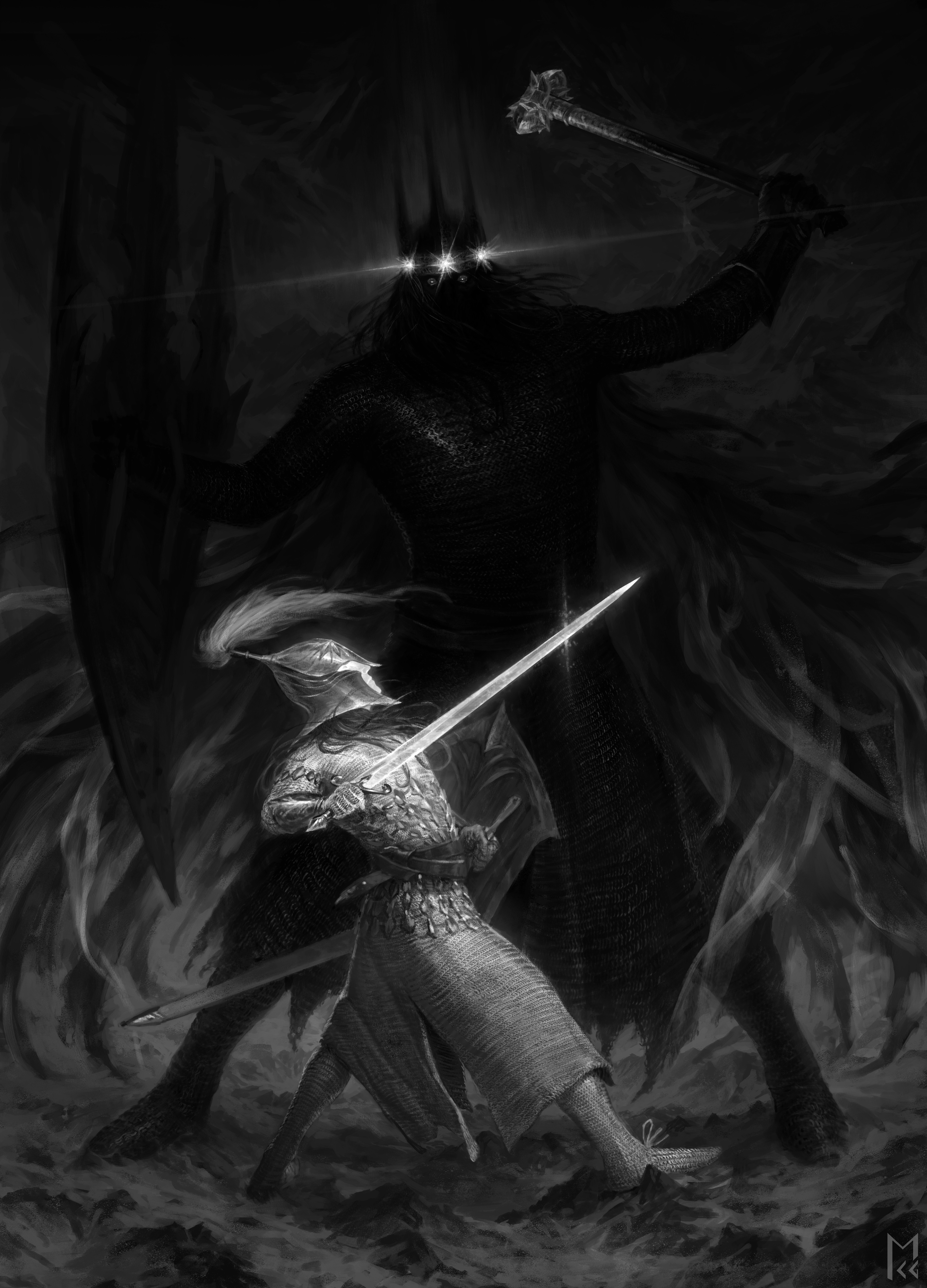 Morgoth Fingolfin J R R Tolkien The Silmarillion Sword 3840x5334