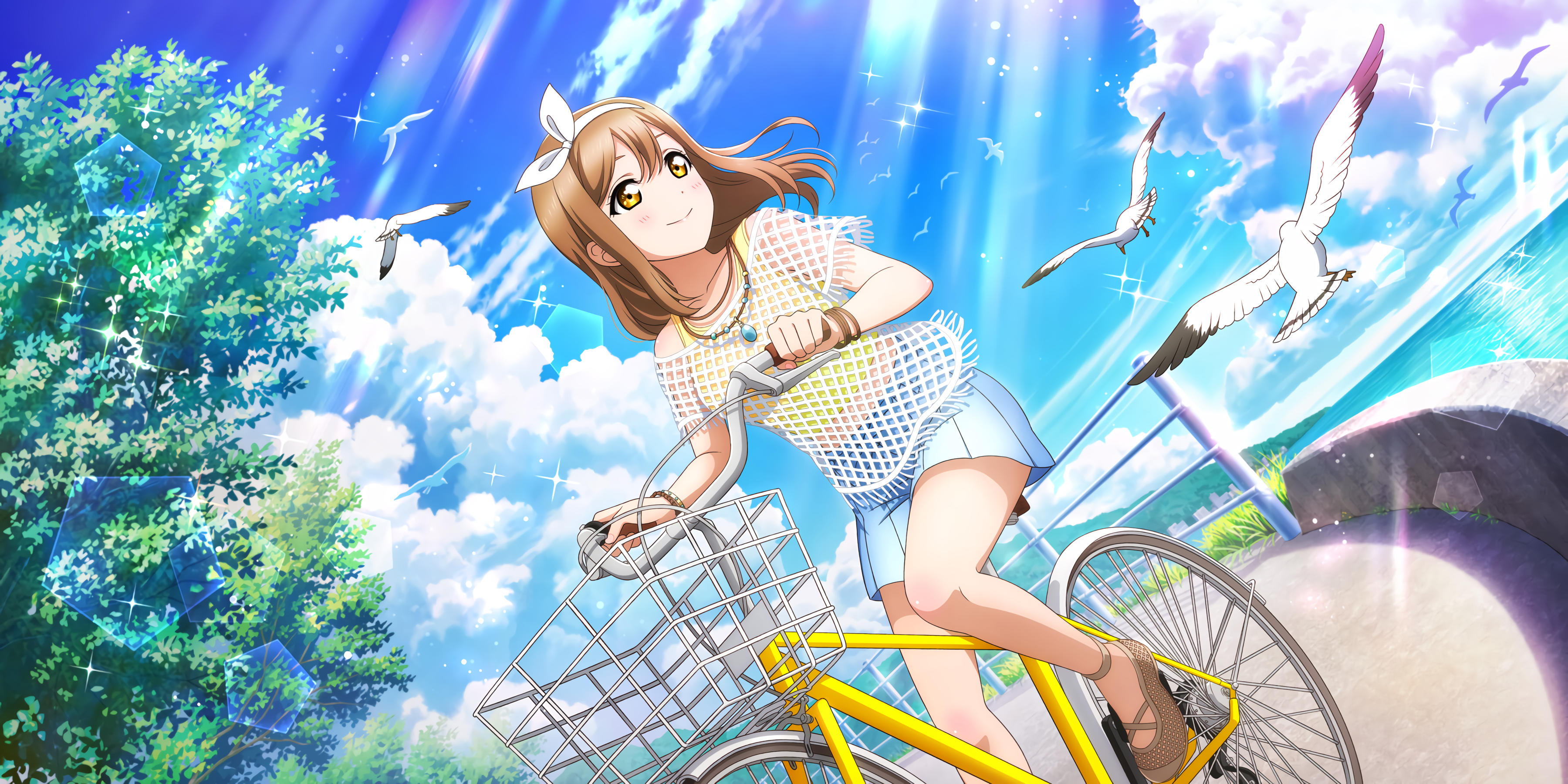 Kunikida Hanamaru Love Live Sunshine Anime Girls Bicycle 3600x1800