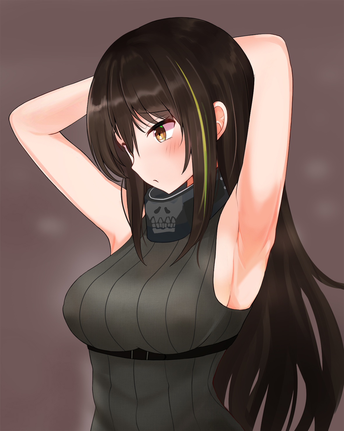 Anime Anime Girls Girls Frontline M4A1 Girls Frontline Long Hair Brunette Solo Artwork Digital Art F 1181x1476