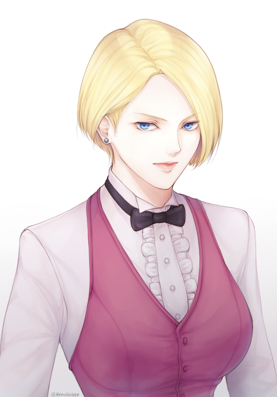 Art Of Fighting SNK SNK King Of Fighters Short Hair King King Of Fighters Simple Background Blonde W 915x1308