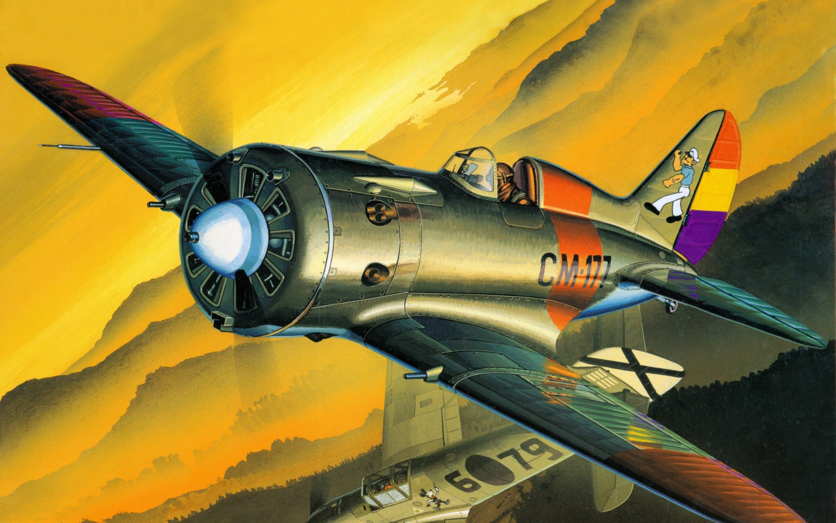 World War World War Ii War Military Military Aircraft Aircraft Airplane Spanish Civil War Boxart Art 1680x1050