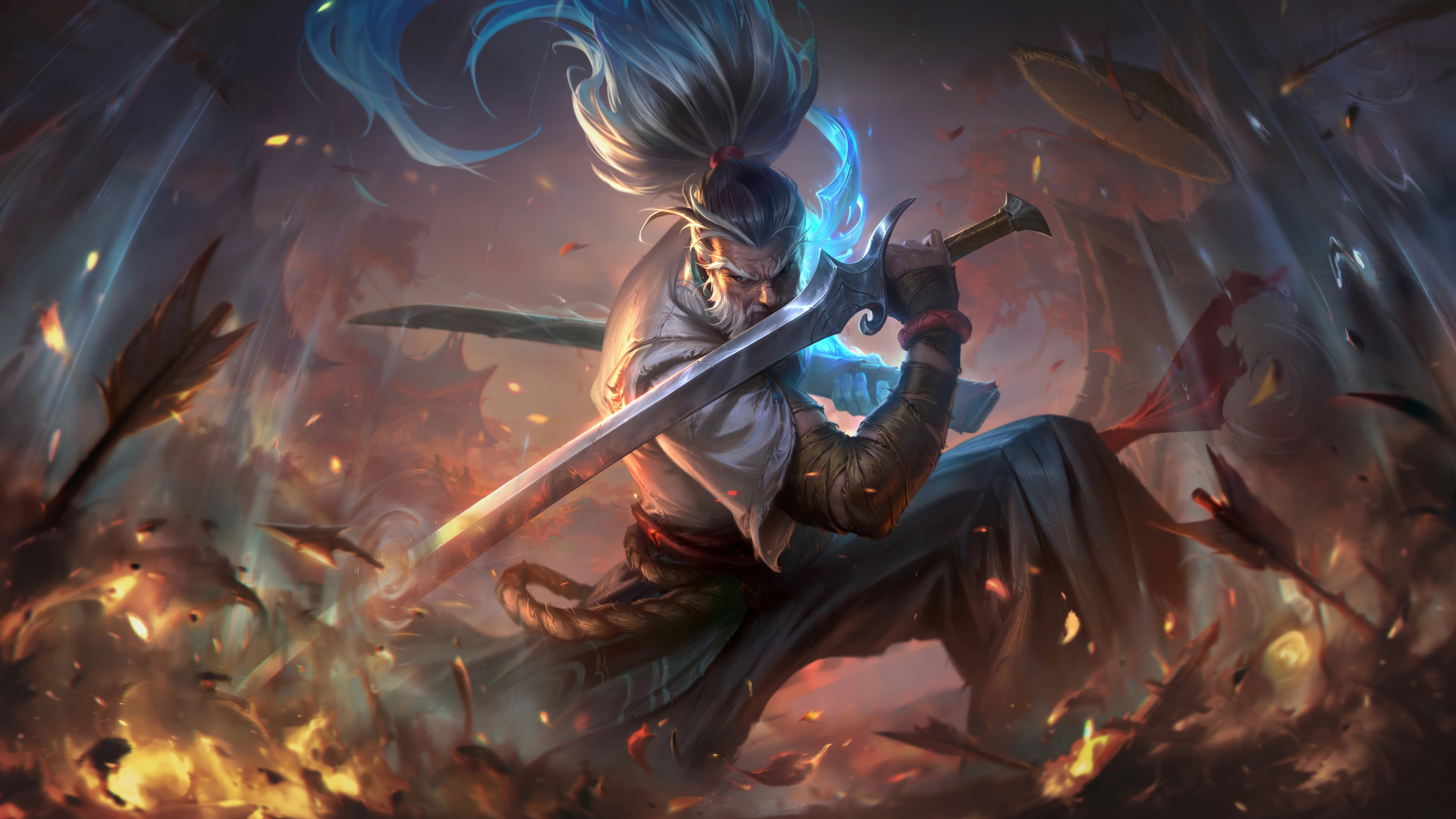 Yasuo League Of Legends League Of Legends Digital Art Riot Games GZG 4K Video Games 7680x4320