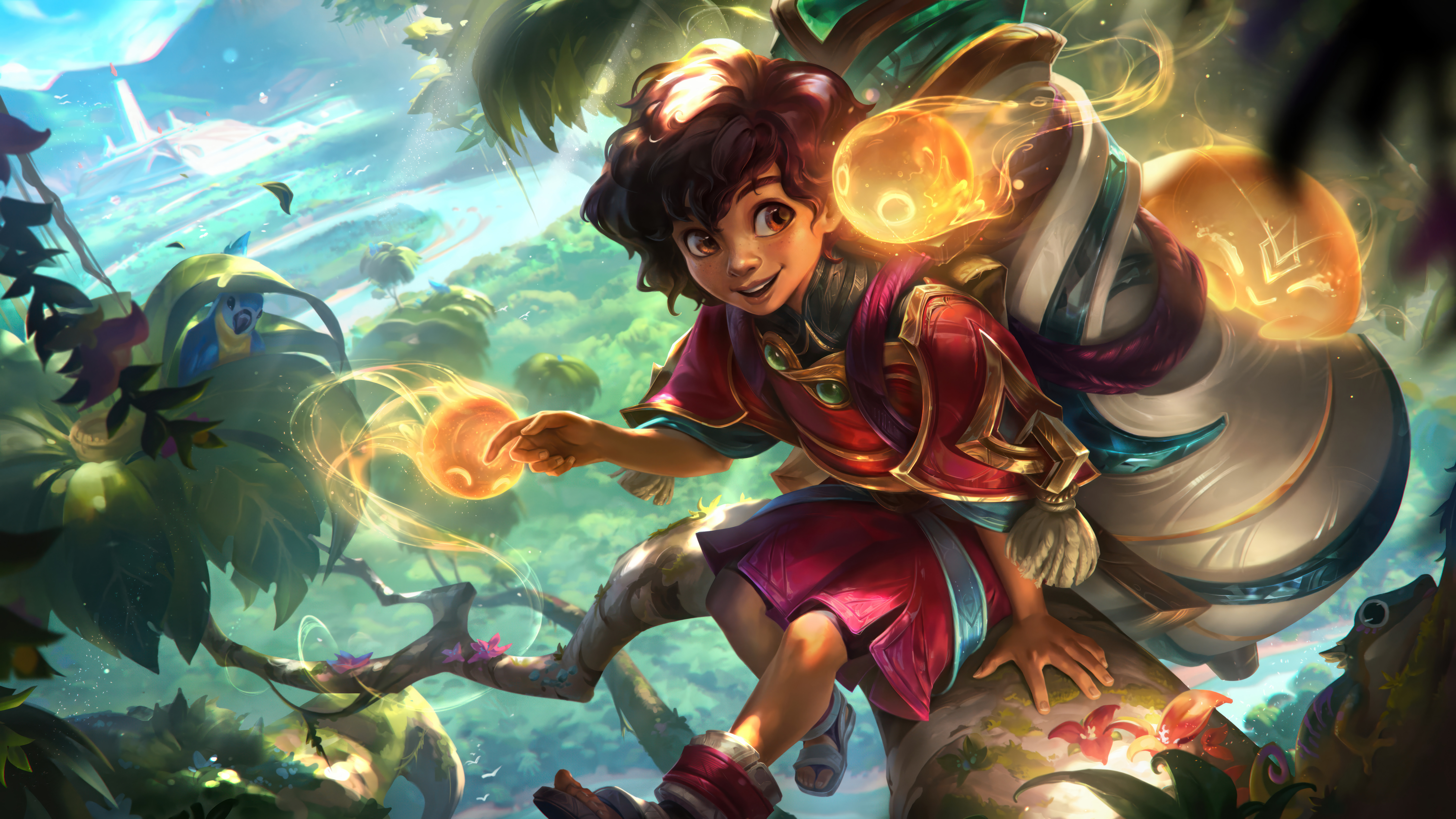 Milio League Of Legends League Of Legends Digital Art Riot Games GZG 4K Video Games Support League O 7680x4320