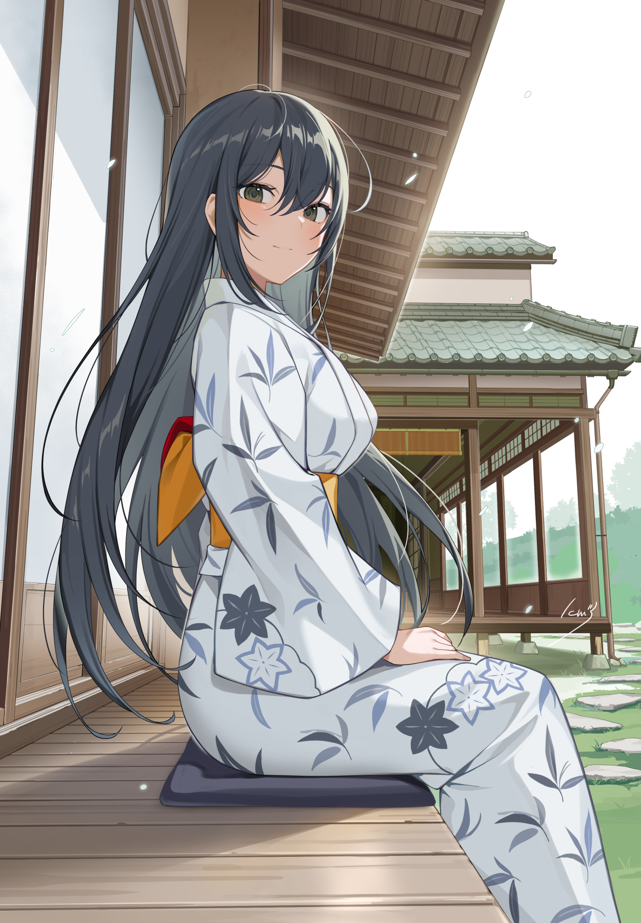Anime Girls Kimono Icomochi Long Hair 1250x1800