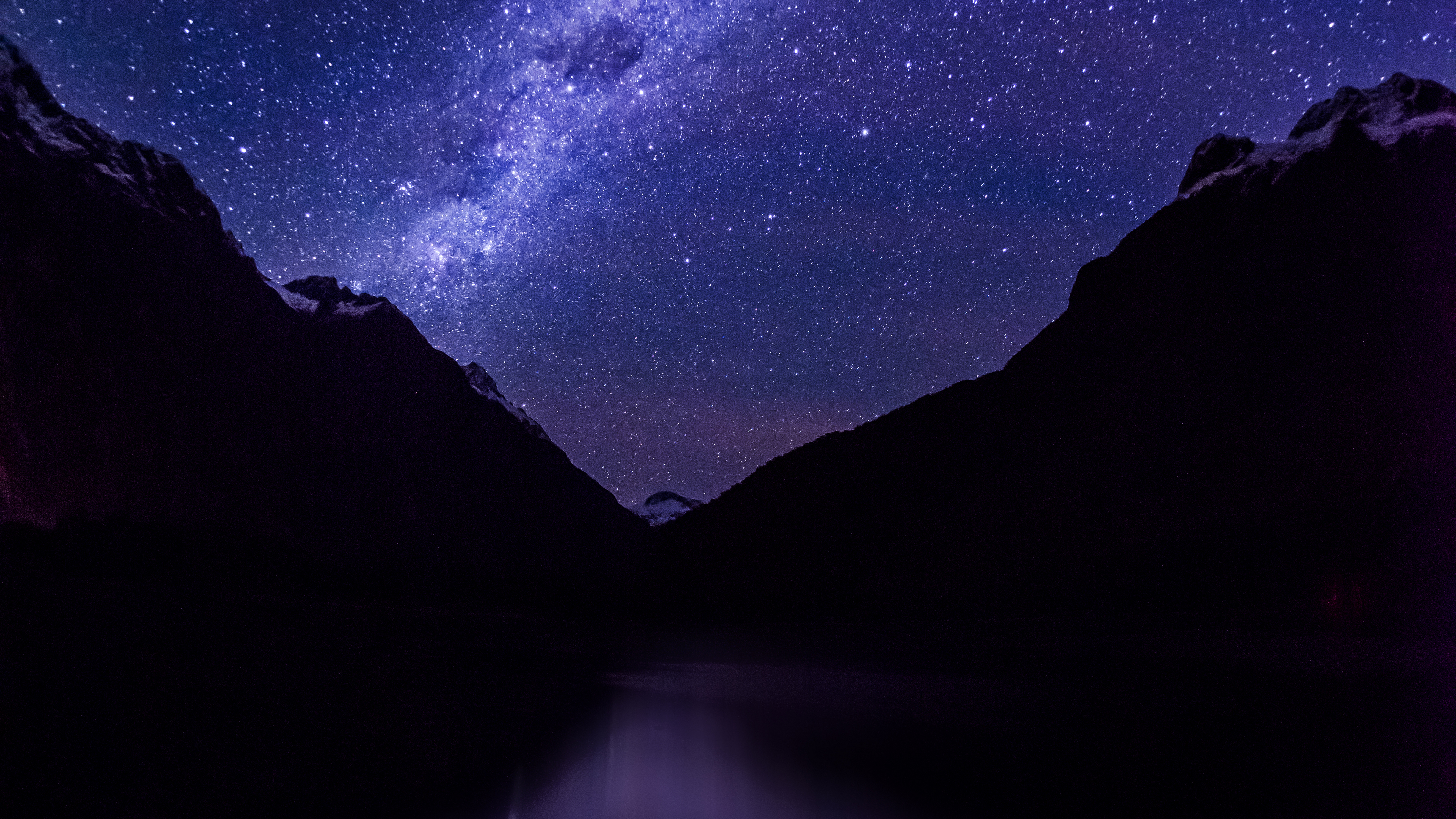 Trey Ratcliff Photography Landscape New Zealand Nature Stars Snow Mountains Night Night Sky 3840x2160