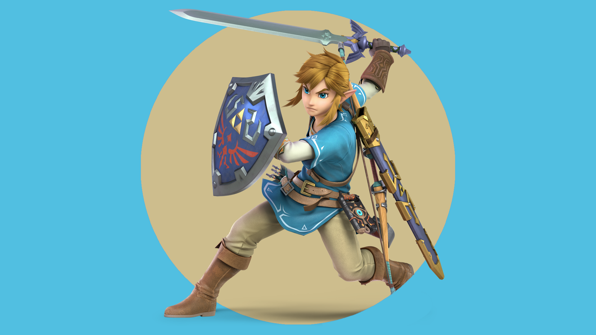 Super Smash Bros Ultimate Zelda Link Nintendo Video Game Characters Simple Background Minimalism Swo 1920x1080