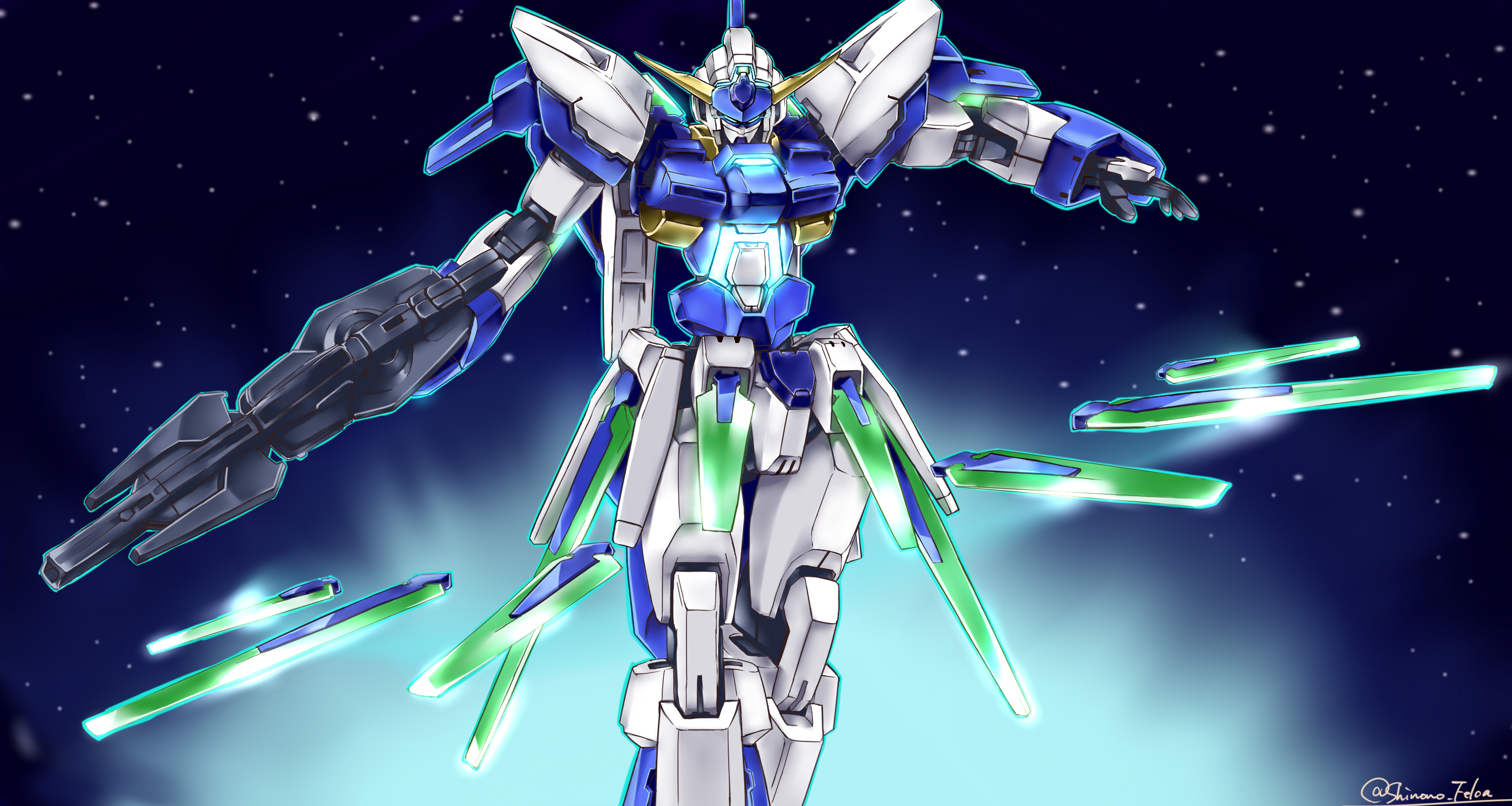 Gundam AGE FX Anime Mechs Mobile Suit Gundam AGE Super Robot Taisen Gundam Artwork Digital Art Fan A 3000x1600