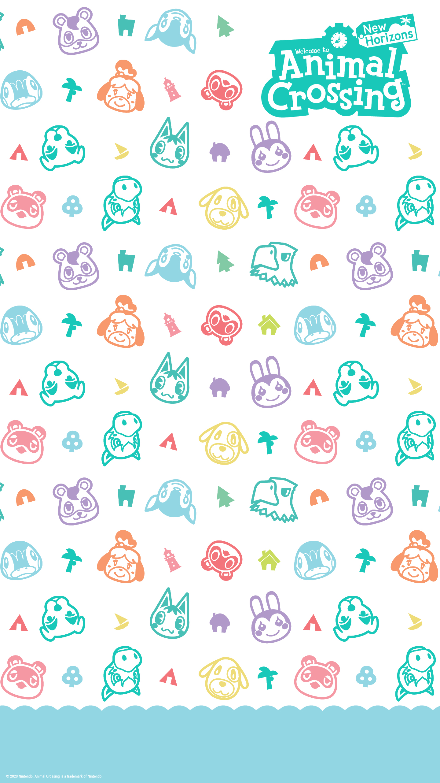 Nintendo Video Game Art Animal Crossing Animal Crossing New Horizons Pattern Vertical Video Games 1440x2560