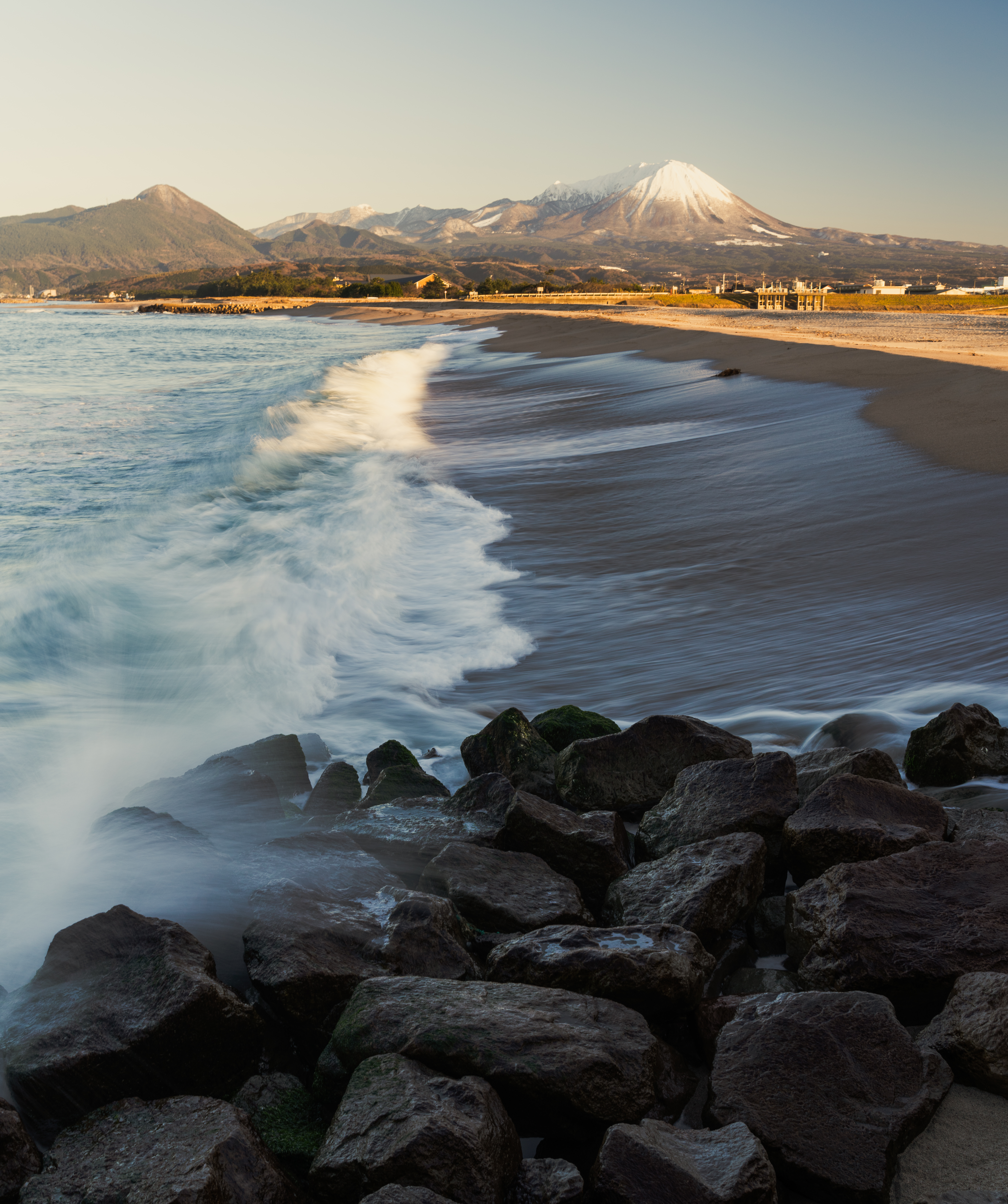Coast Sea Japan Stone Nature Waves Water Beach Mountains Vertical Rocks 5304x6334