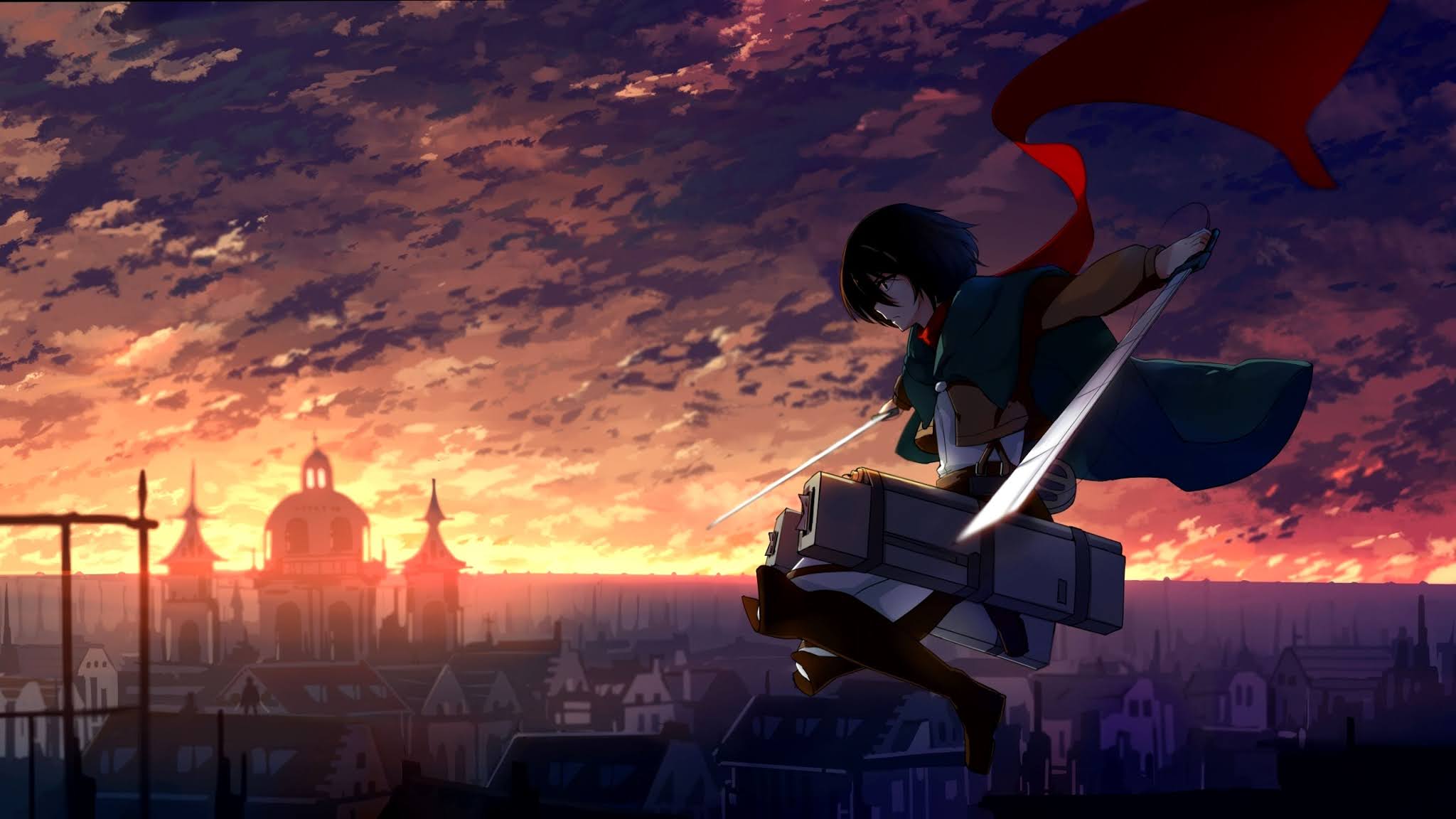 Mikasa Ackerman Shingeki No Kyojin Anime Girls Sword 2048x1152