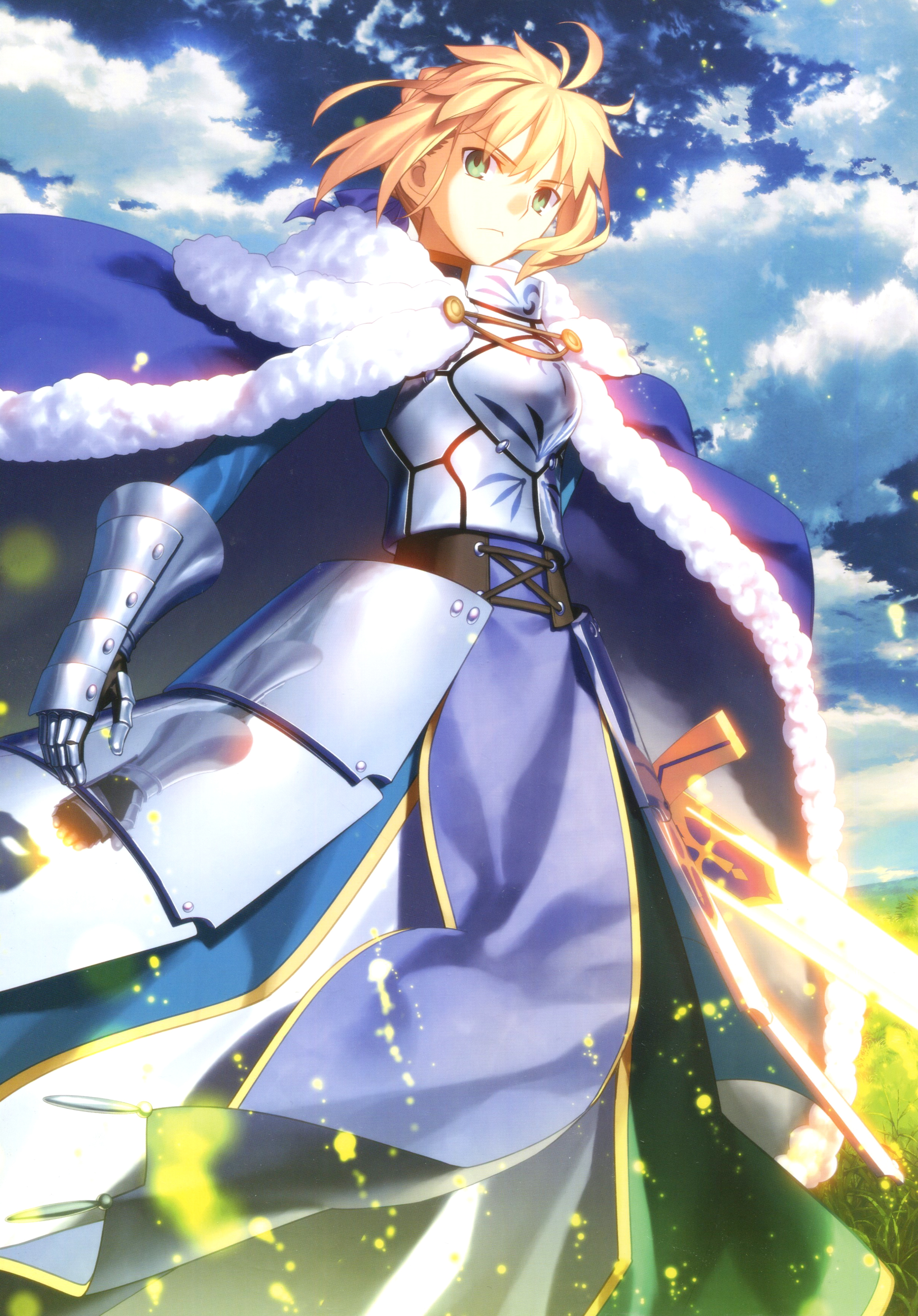 Fate Stay Night Fate Stay Night Unlimited Blade Works Artoria Pendragon Blonde Green Eyes Armored Ga 2426x3476