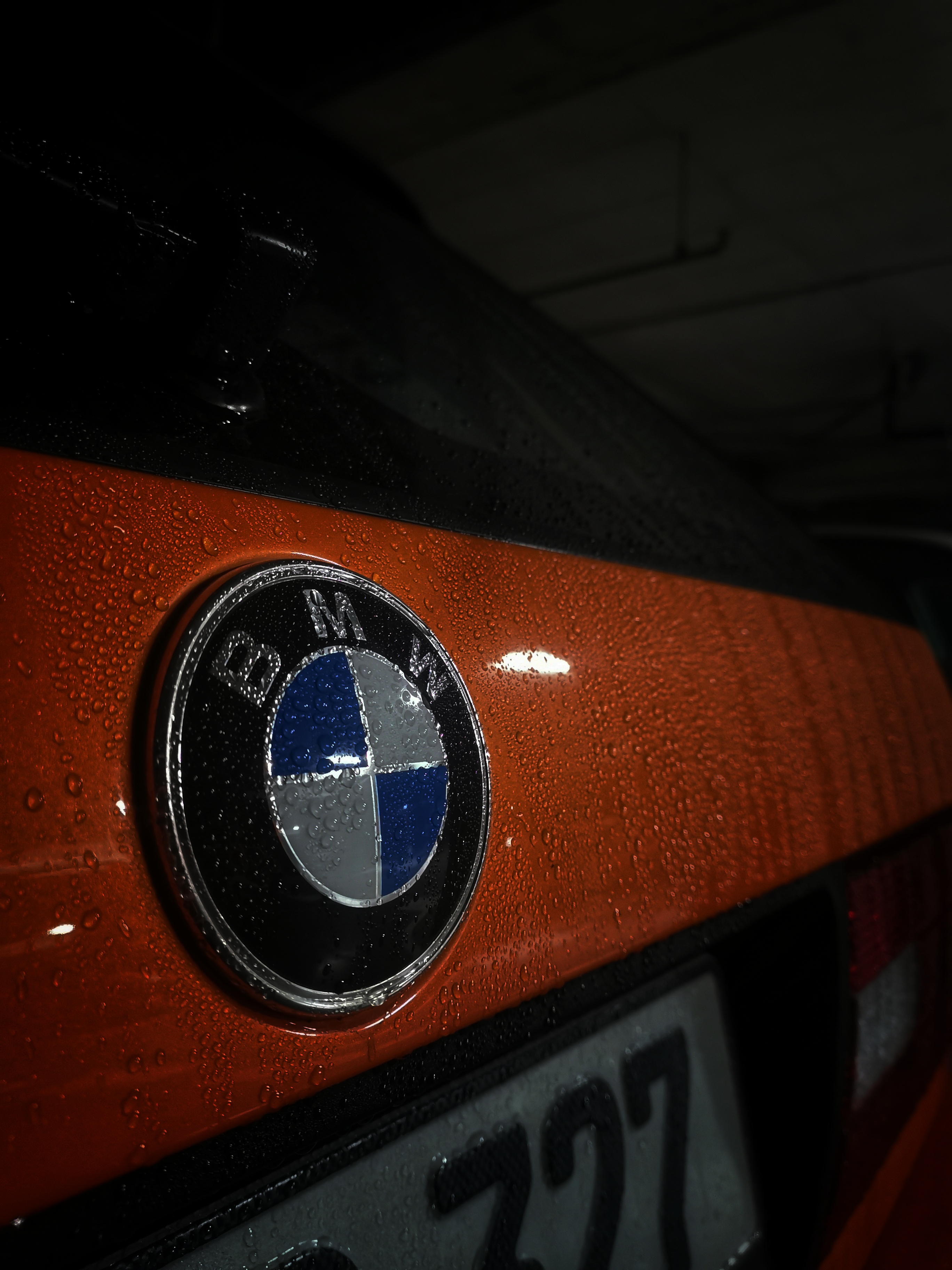 Car Photography Realistic BMW Portrait Display Closeup Water Drops Vehicle 2736x3648
