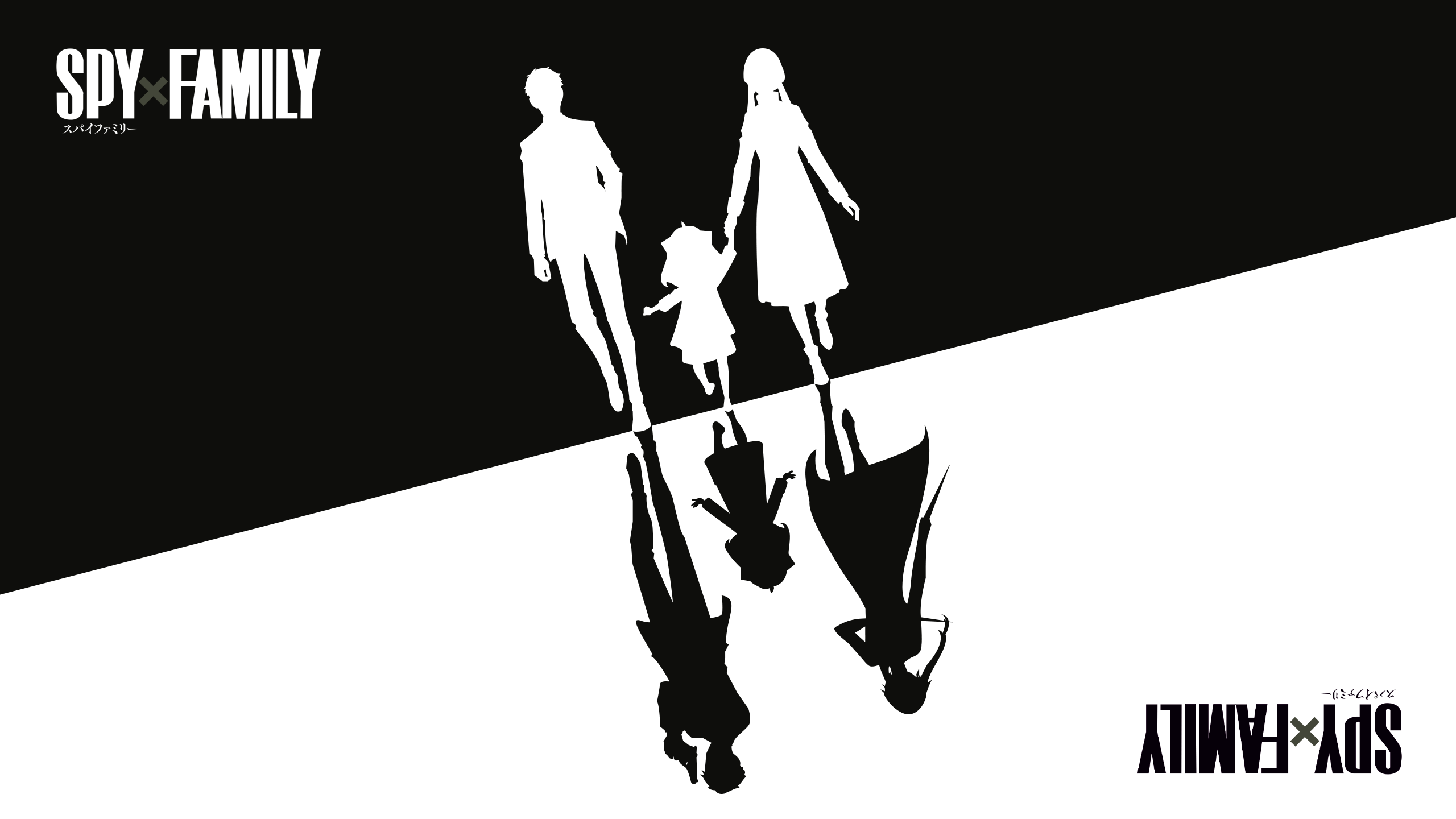 Spy X Family Loid Forger Anya Forger Yor Forger Monochrome Simple Background Minimalism Anime Girls  2560x1440