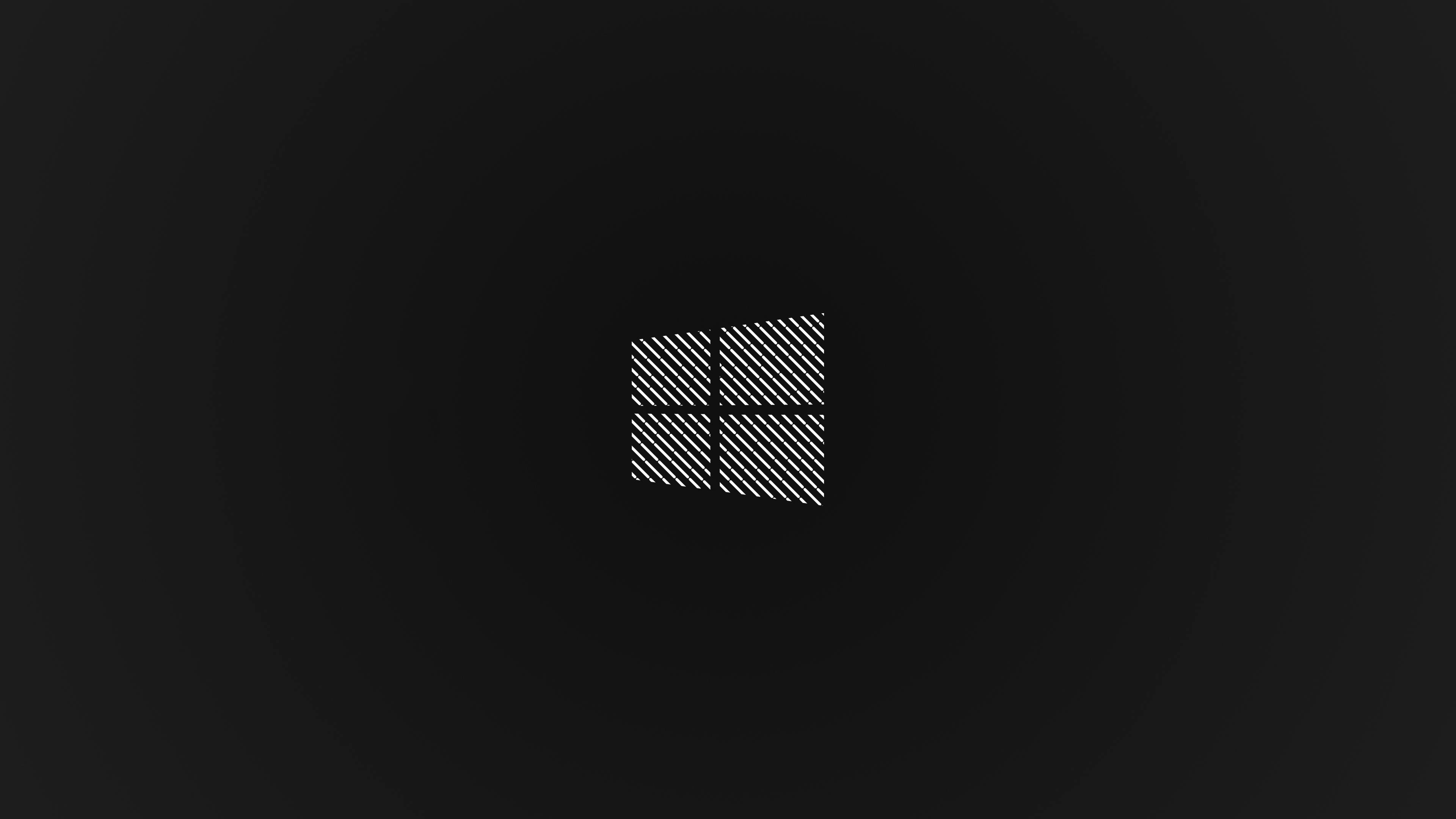 Windows 11 Dark Minimalism Black Background Logo Simple Background 3840x2160