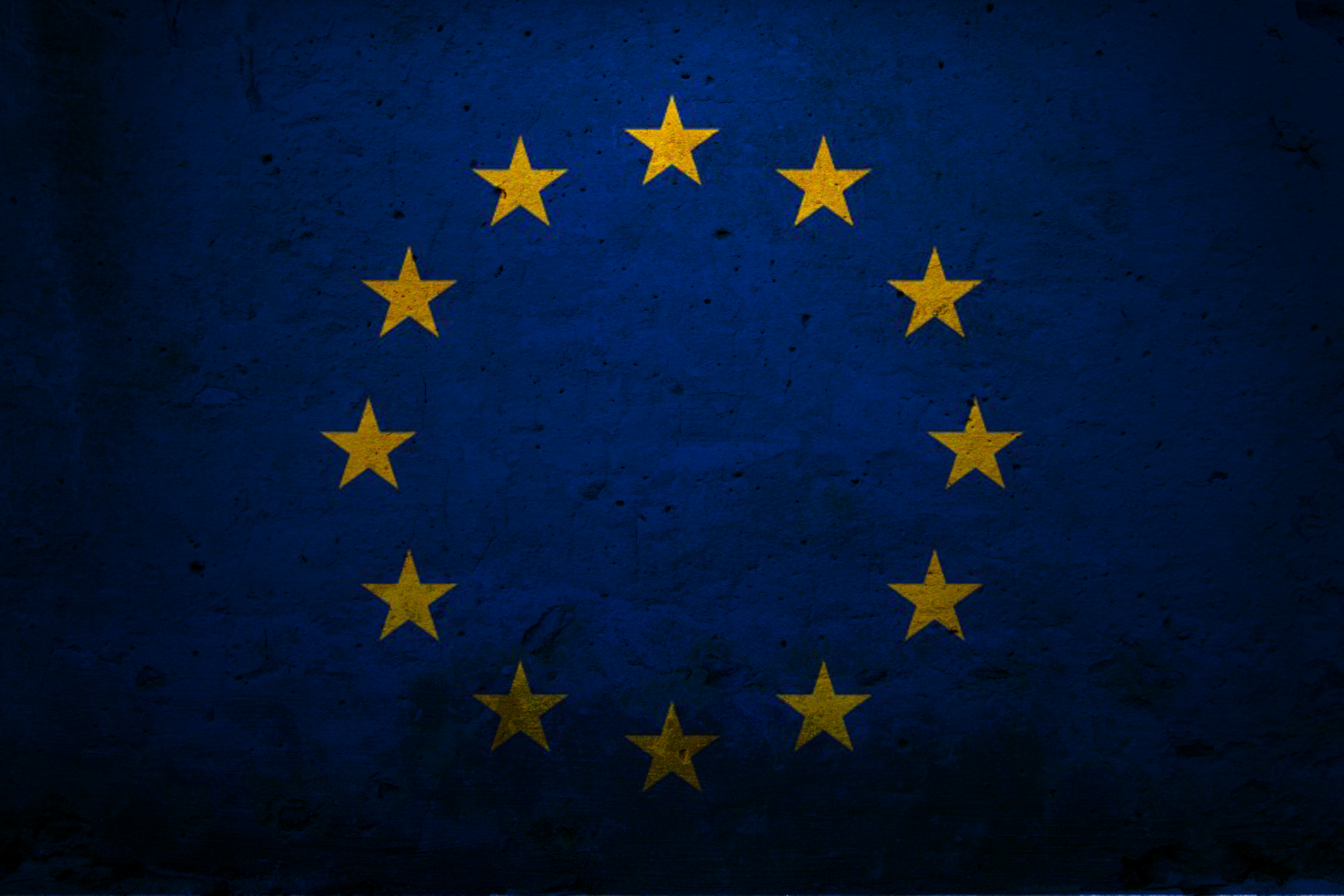 Flag European Union Grunge Stars Simple Background Minimalism 2560x1707