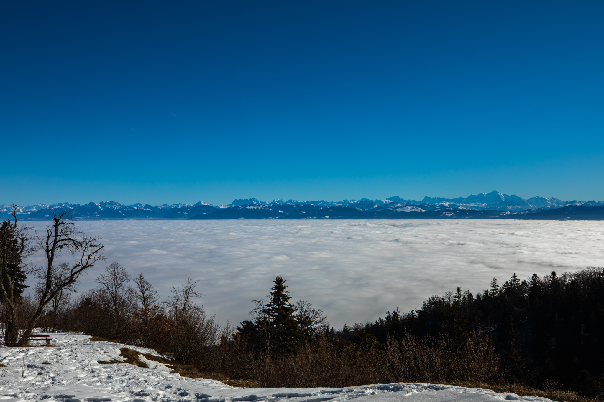 Photography Nature Outdoors Landscape Mountains Snow French Alps Mont Blanc Clouds Trees Forest Clea 2048x1365
