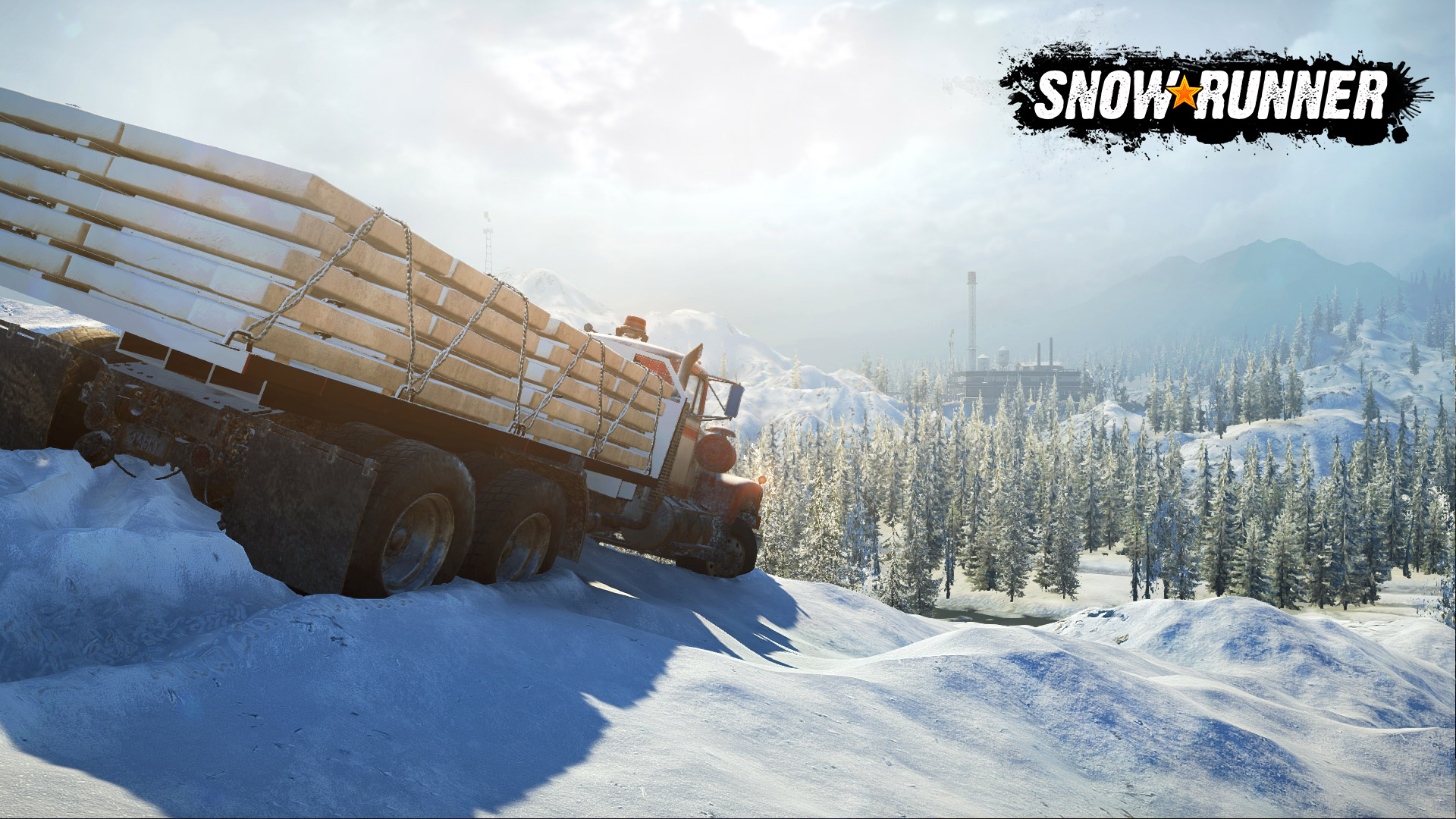 Snowrunner Video Games Truck Winter Snow Trees Nature 1920x1080
