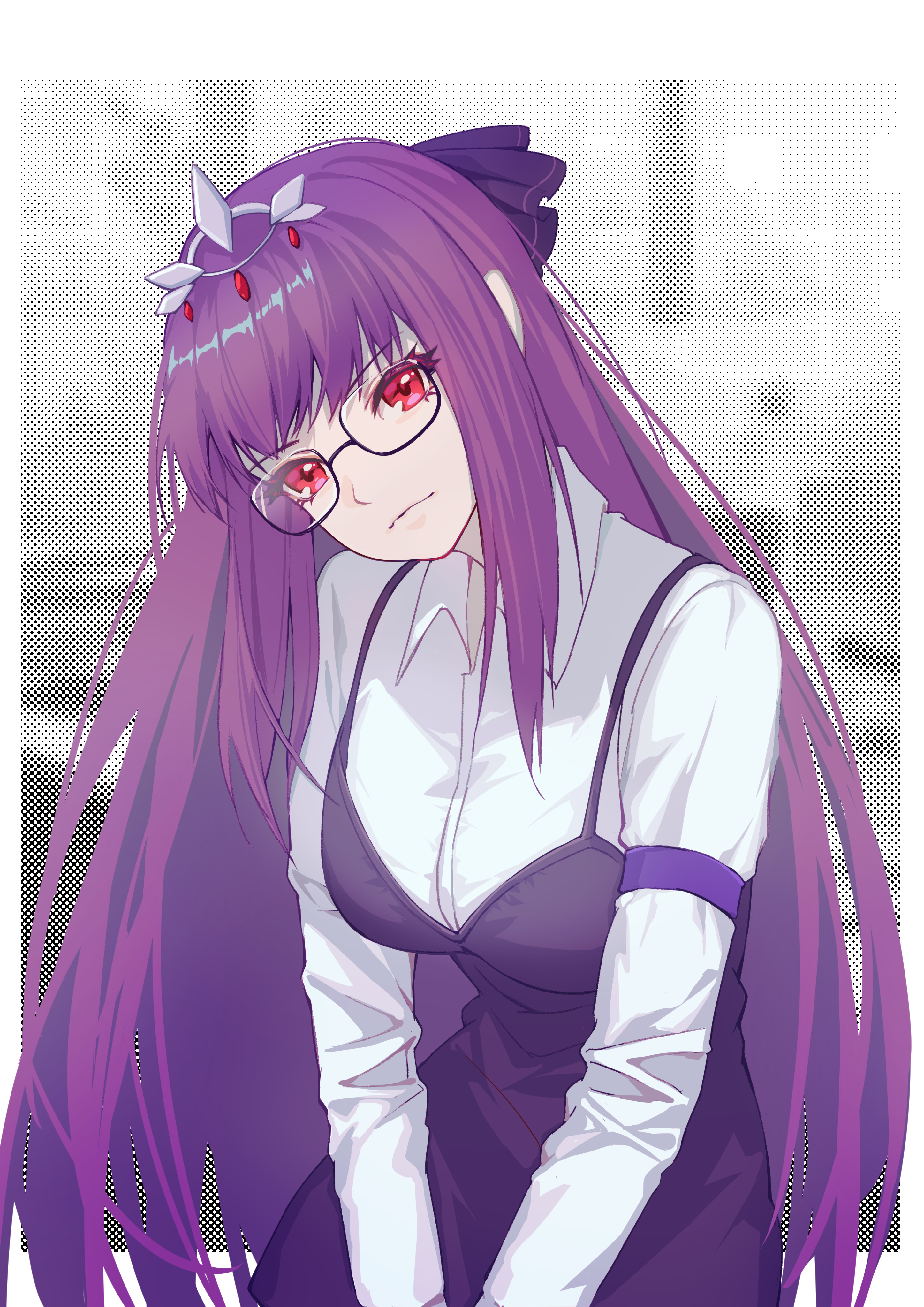 Anime Anime Girls Fate Series Fate Grand Order Scathach Skadi Long Hair Purple Hair Solo Artwork Dig 2894x4093