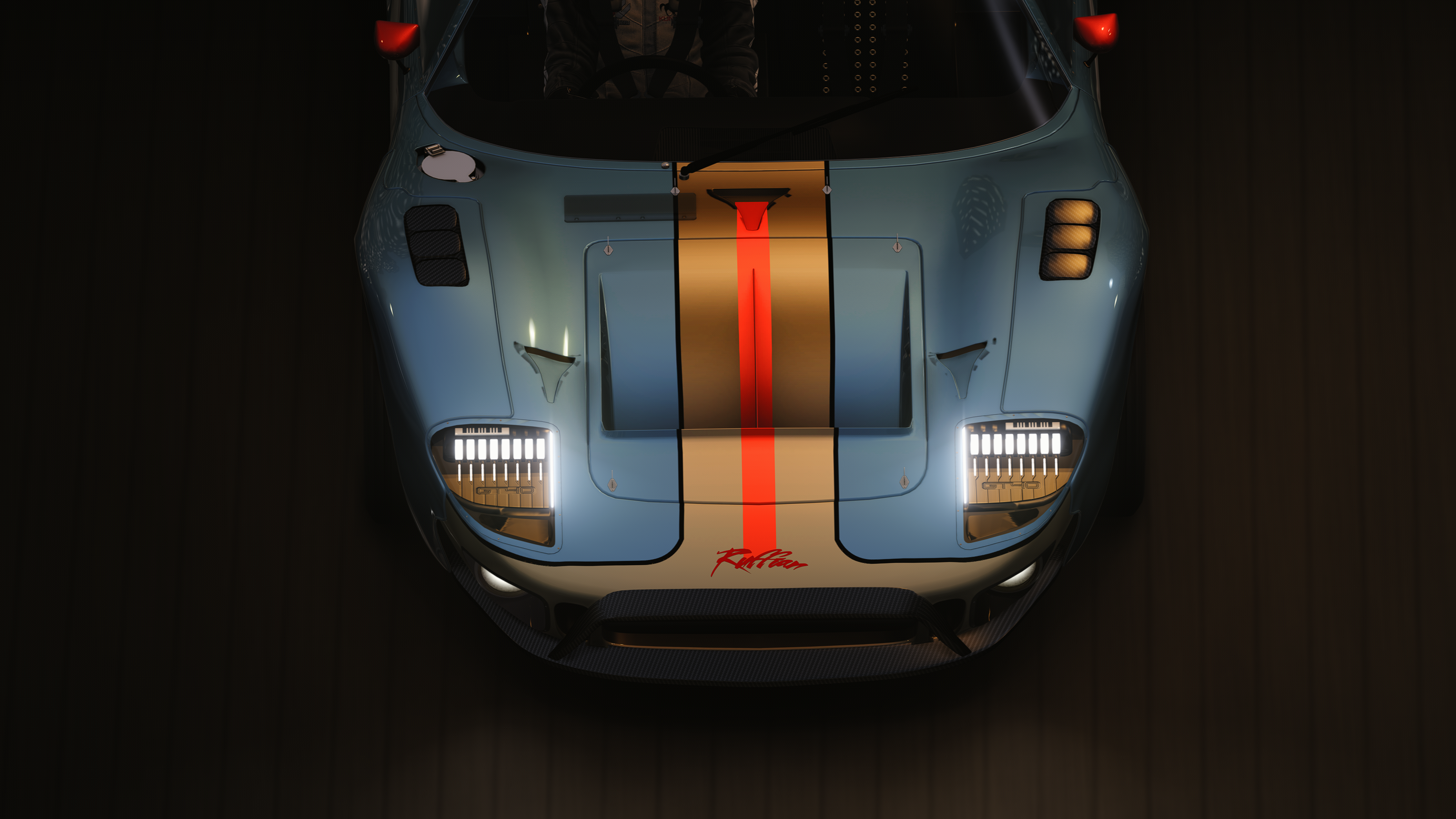 Assetto Corsa Assetto Corsa Competizione Ford Ford GT40 Restomod PC Gaming Warm Colors Top View Fron 3200x1800