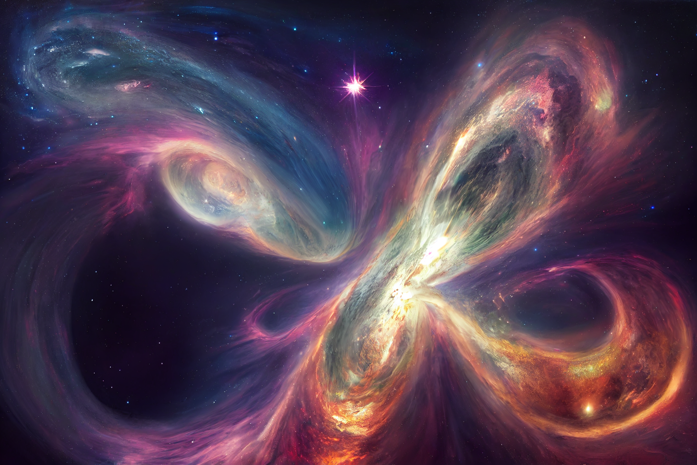 Universe Nebula Ai Art Stars Galaxy 2304x1536