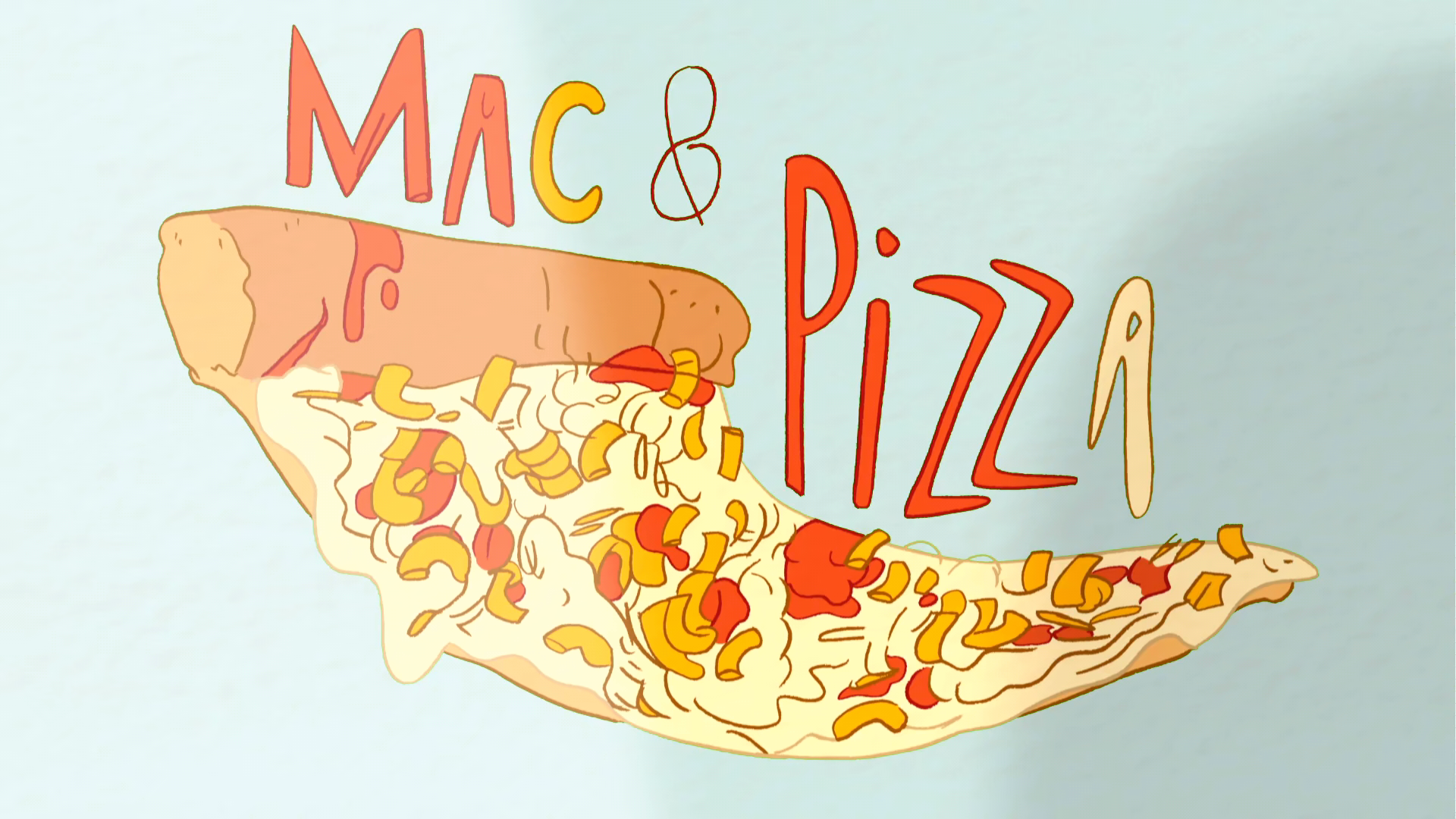 We Bare Bears Food Pizza Simple Background Minimalism Cartoon 1920x1080