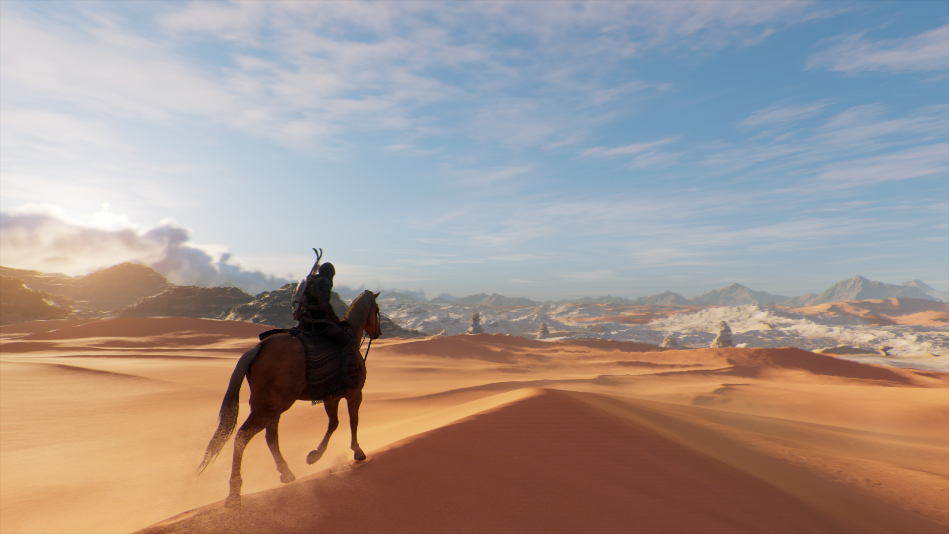 Assassin Creed Origins Egypt Desert Screen Shot PC Gaming Bayek Lake Pyramids Of Giza Assassins Cree 1920x1080