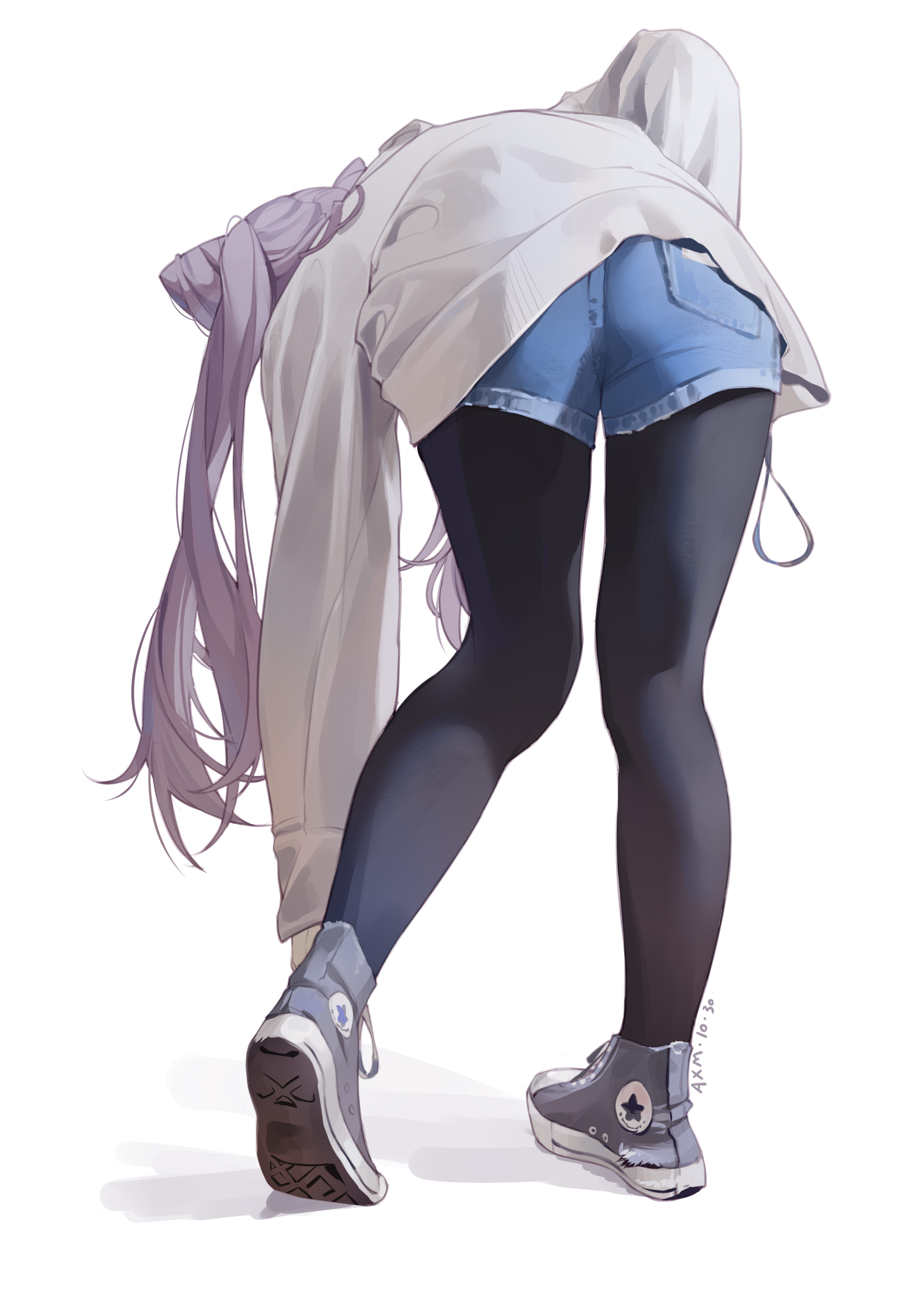 Anime Anime Girls Keqing Genshin Impact Vertical Genshin Impact Purple Hair White Background Minimal 2150x3035