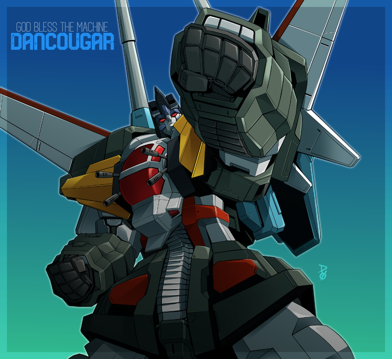 Dancouga Dancouga Super Beast Machine God Anime Mechs Super Robot Taisen Artwork Digital Art Fan Art 1300x1190