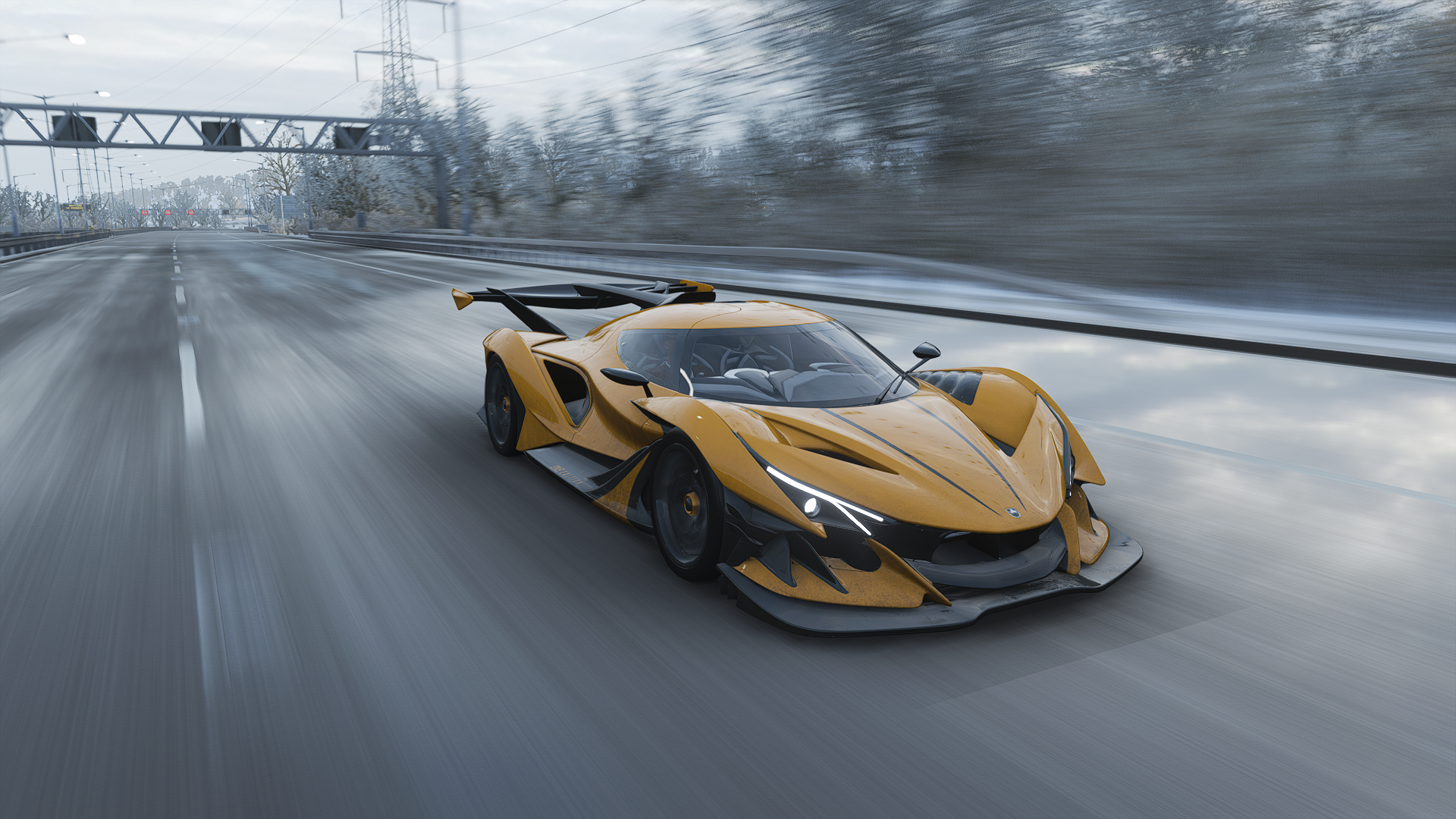 Forza Forza Horizon Forza Horizon 4 Racing Car CGi Apollo IE Video Games Road Blurred Blurry Backgro 1920x1080