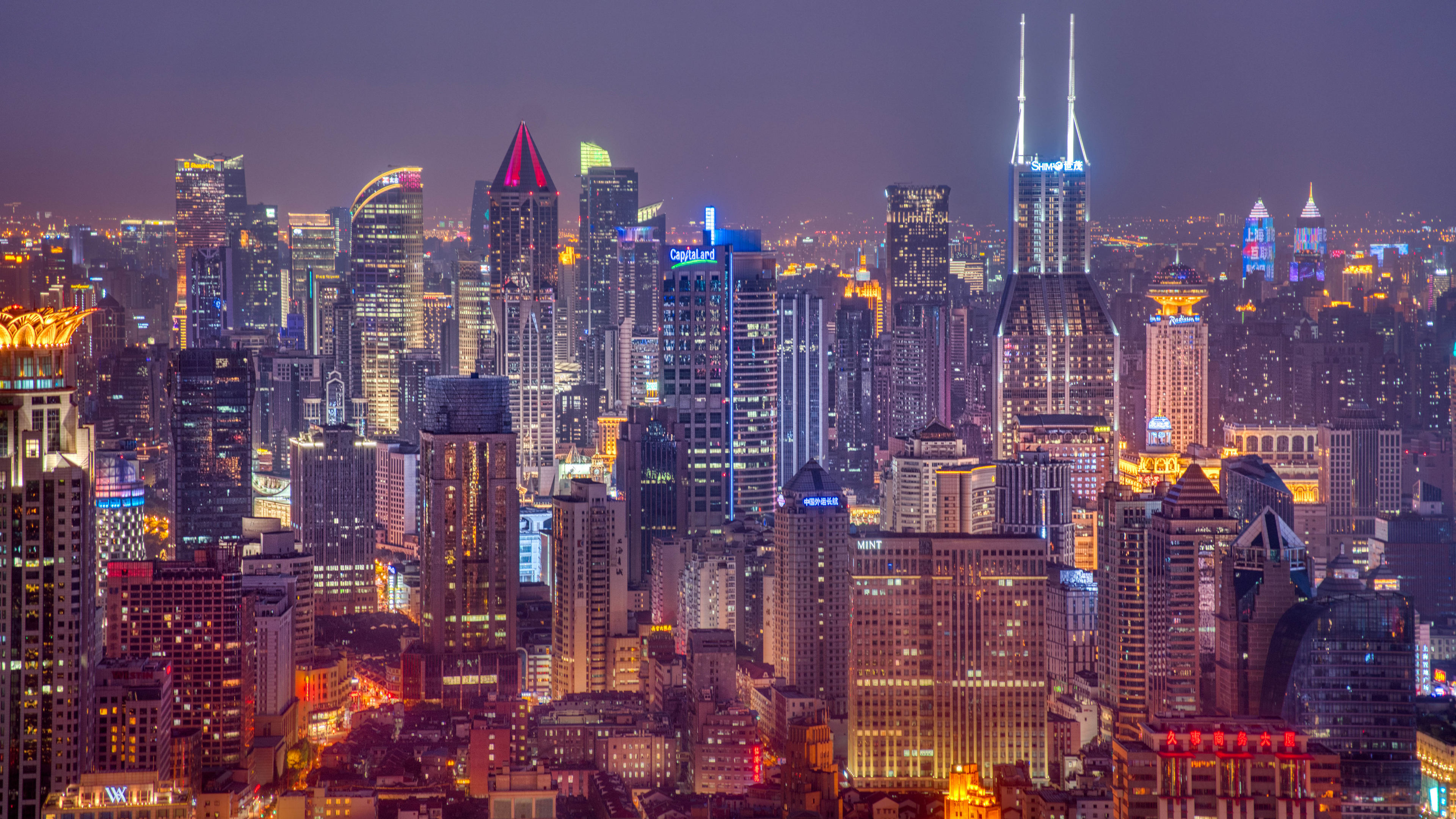 Trey Ratcliff Photography City City Lights Cityscape Night Shanghai 3840x2160