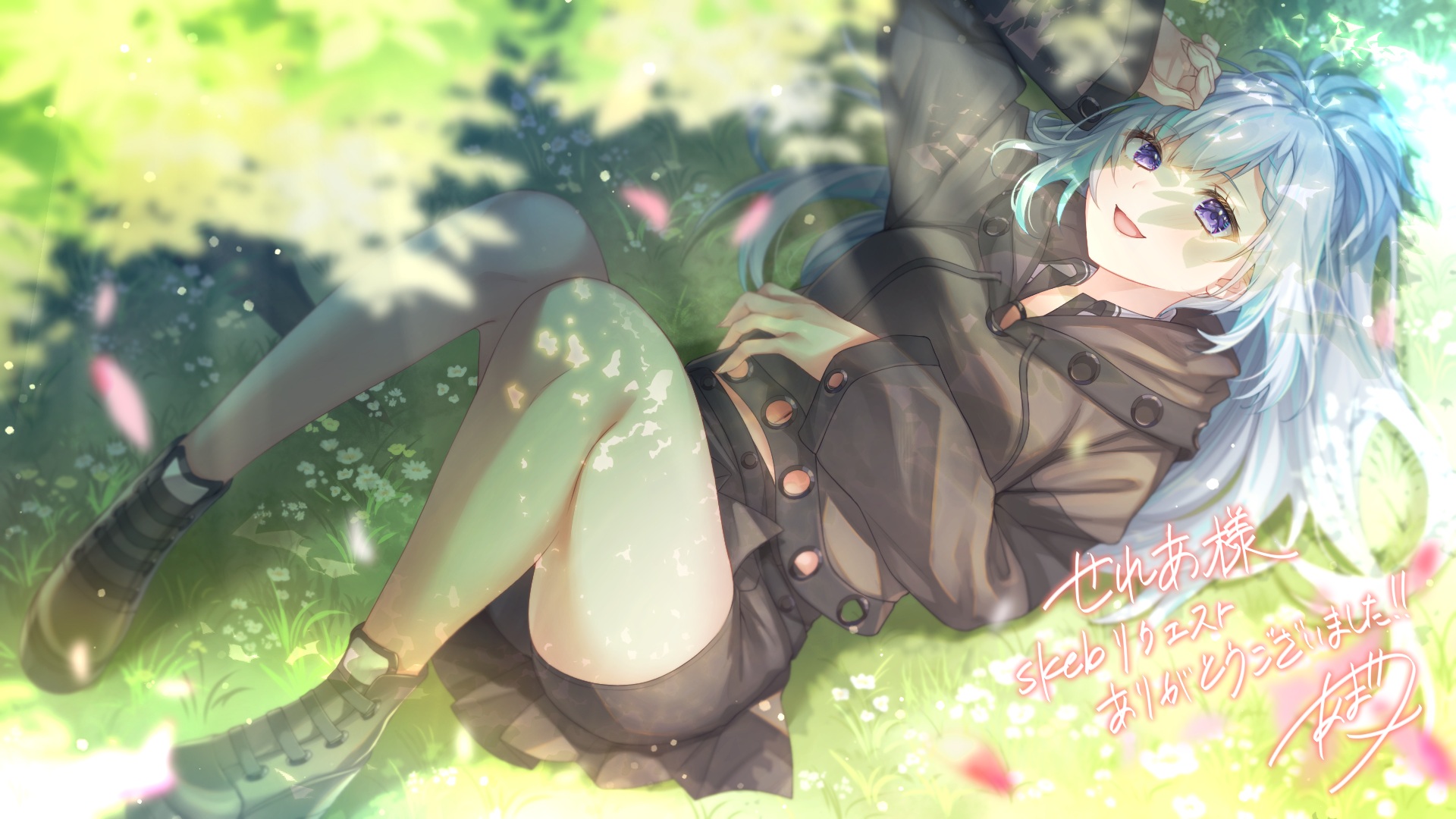 Premium AI Image | Anime girl lying down staring at the starry sky moon  Generative Ai