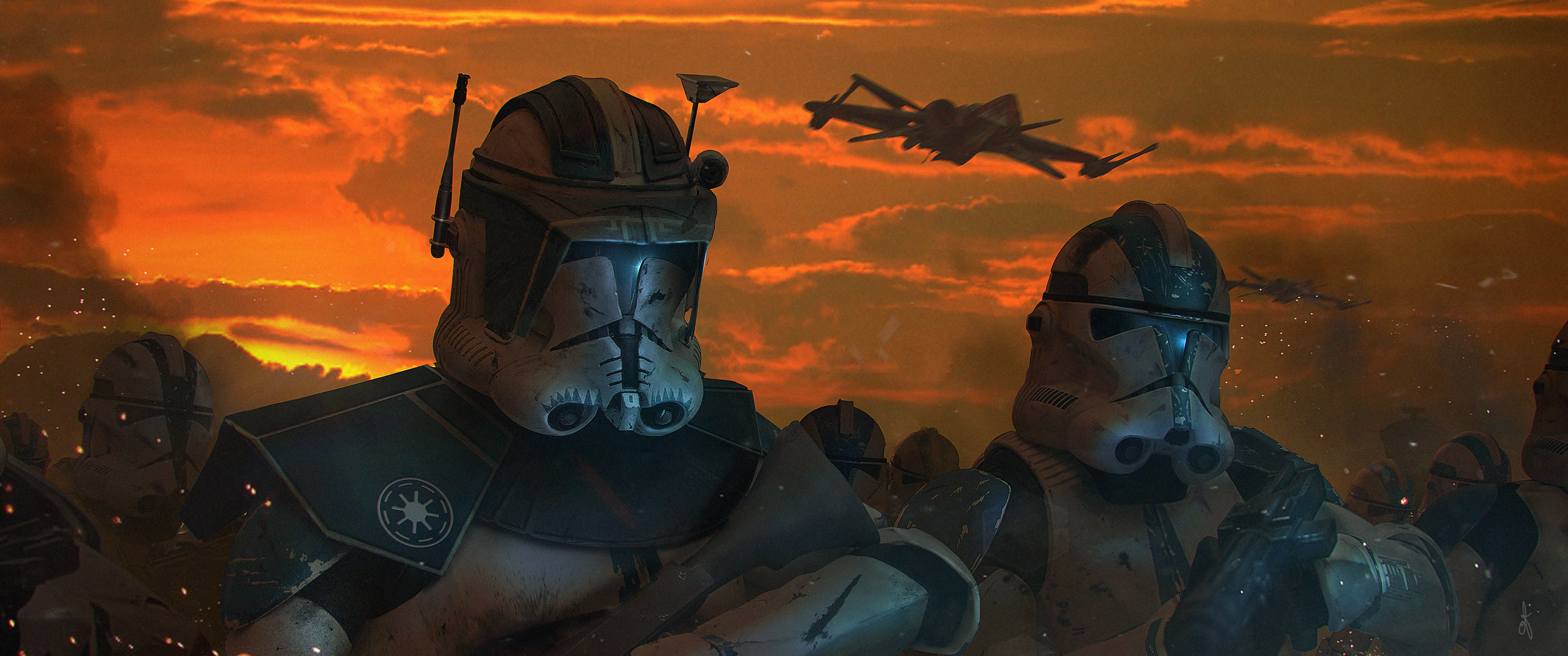 Science Fiction Star Wars Clones 501st Stormtrooper 3840x1606