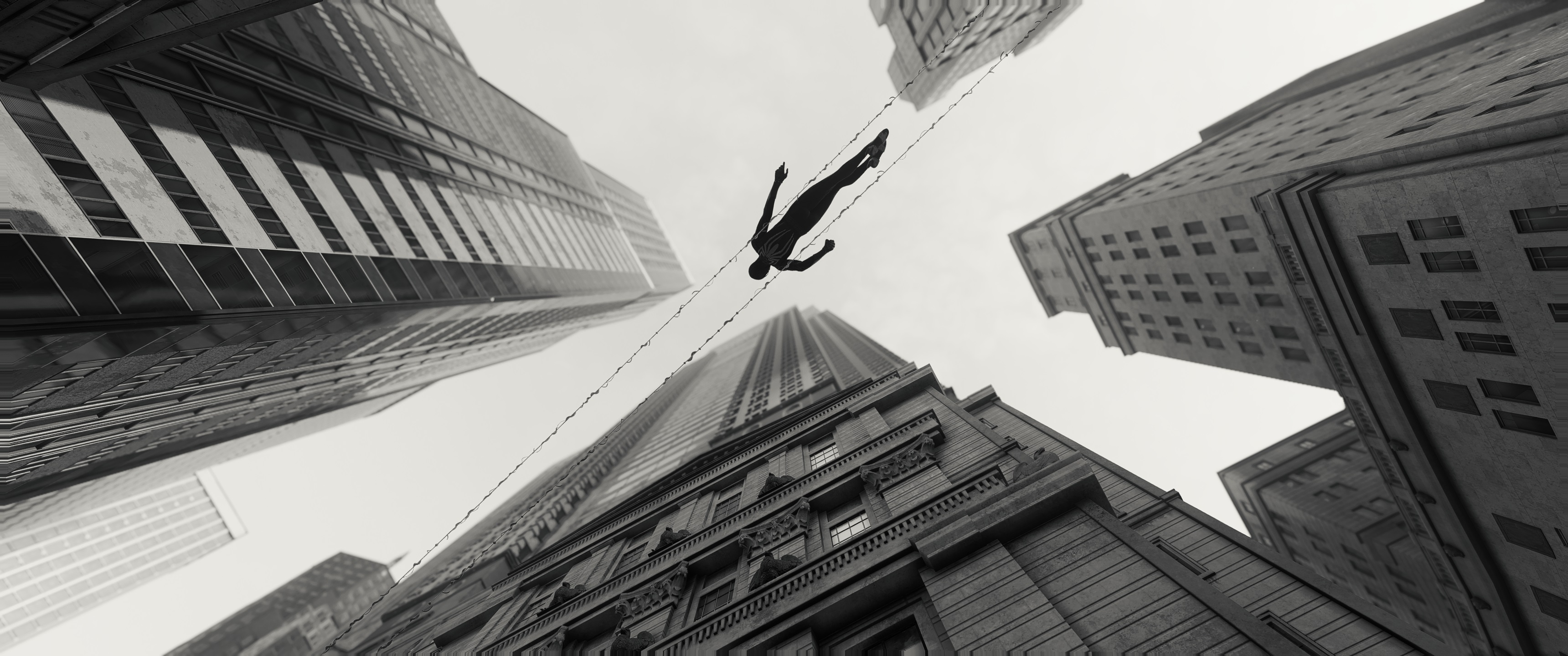 Spider Man Peter Parker New York City Video Games Building Superhero 3440x1440