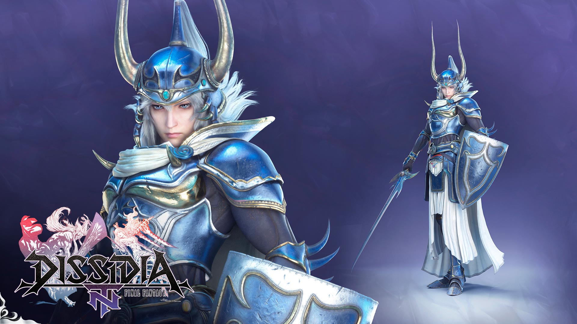 DiSSiDiA FiNAL FANTASY NT Warrior Of Light Final Fantasy Anime Boys Armor Shield Sword Looking At Vi 1920x1080