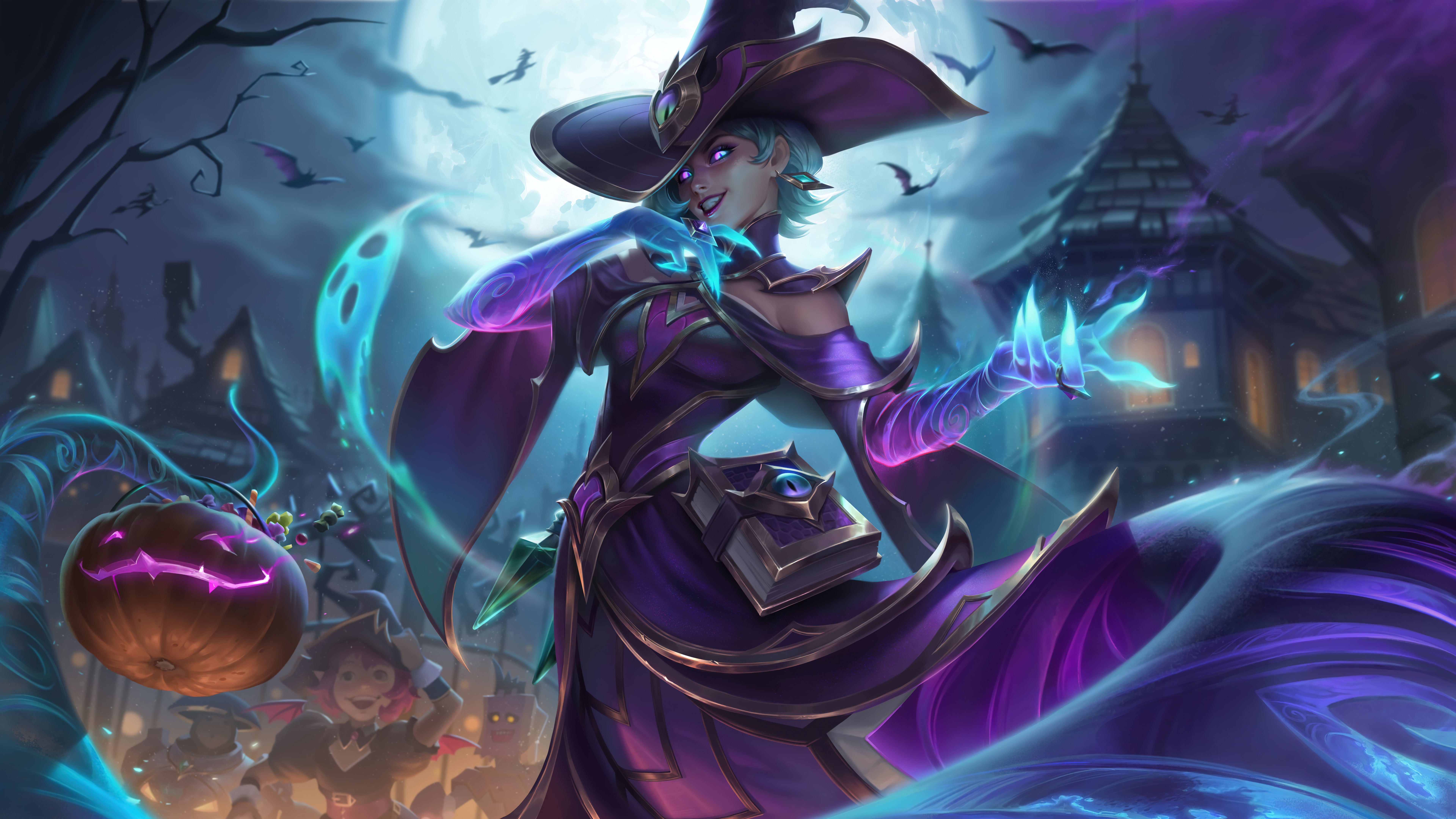 Video Games GZG 4K Riot Games Digital Art League Of Legends Halloween Bewitching Bewitching League O 7680x4320