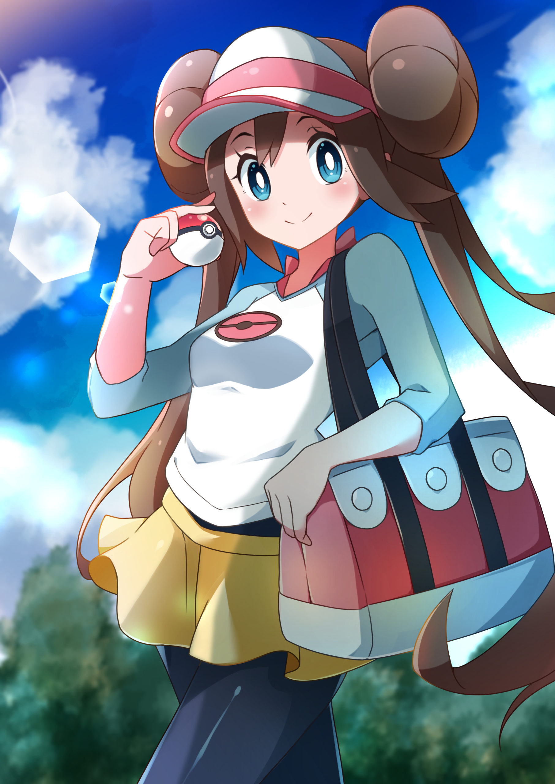 Anime Anime Girls Pokemon Rosa Pokemon Long Hair Twintails Brunette Solo Artwork Digital Art Fan Art 1812x2560