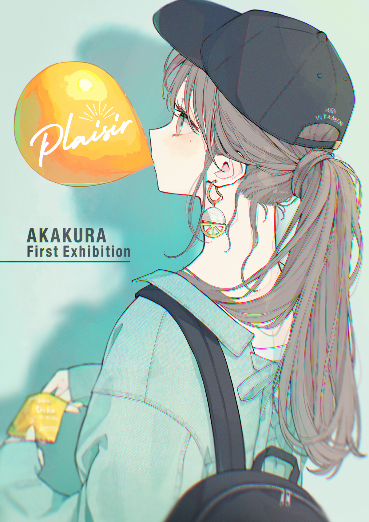 Anime Girls Fantasy Girl Bubble Gum Hat Digital Art 1200x1697