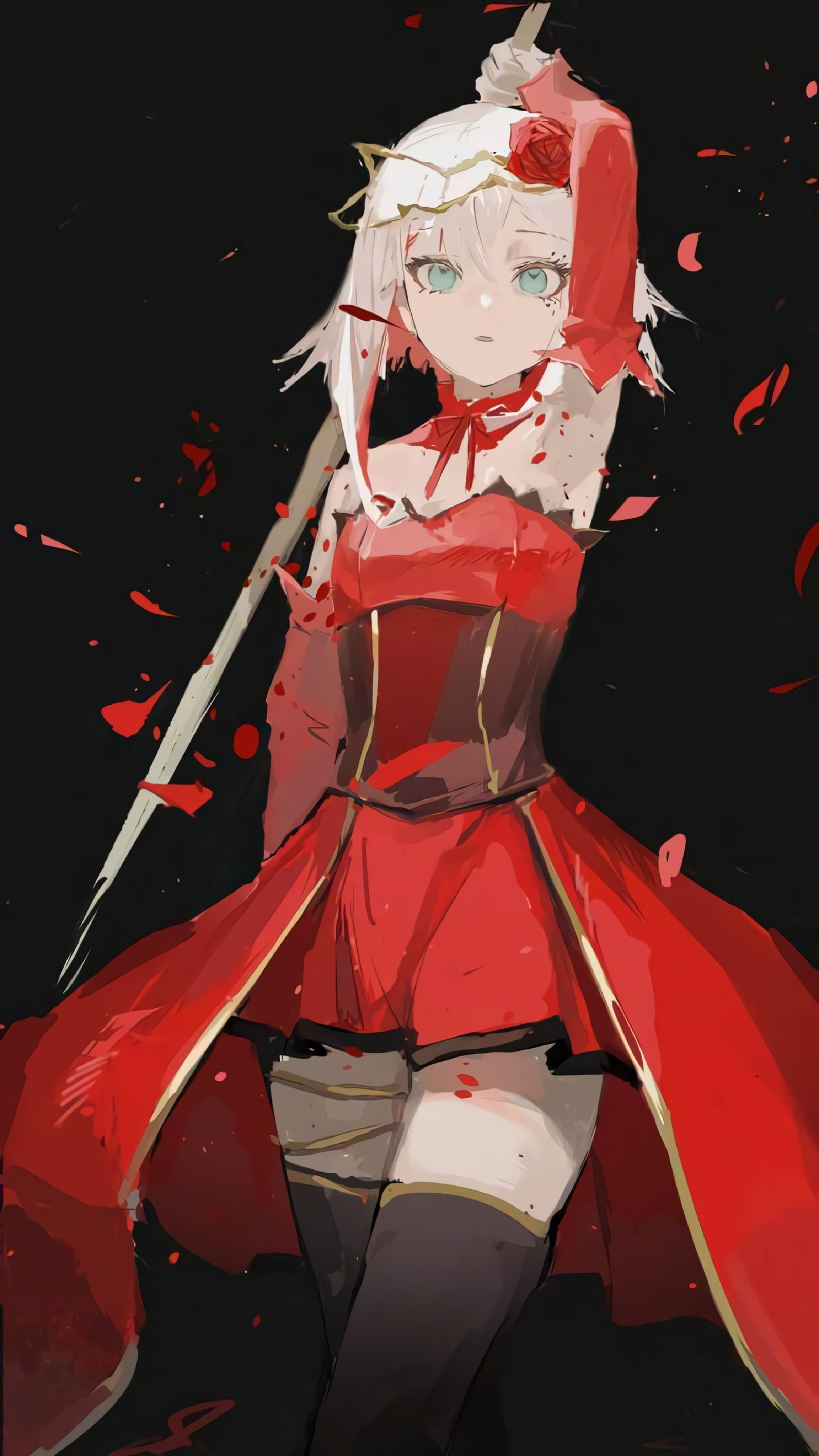 Anime Anime Girls Vertical Petals Rose Takt Op Destiny 2304x4096