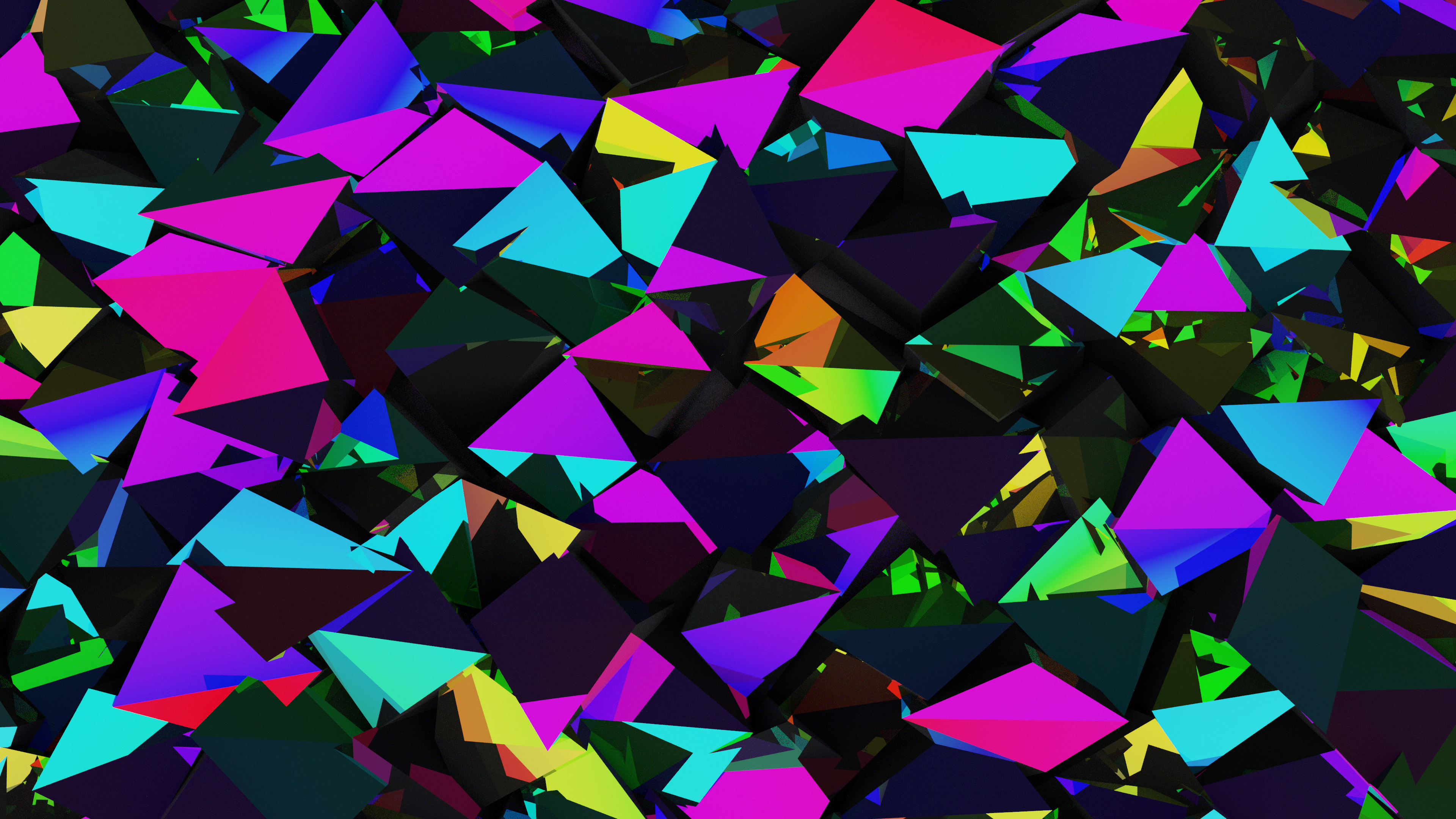 3D Abstract Blender Colorful Digital Art Abstract Geometry Shapes Minimalism CGi Vibrant Artwork Tri 3840x2160