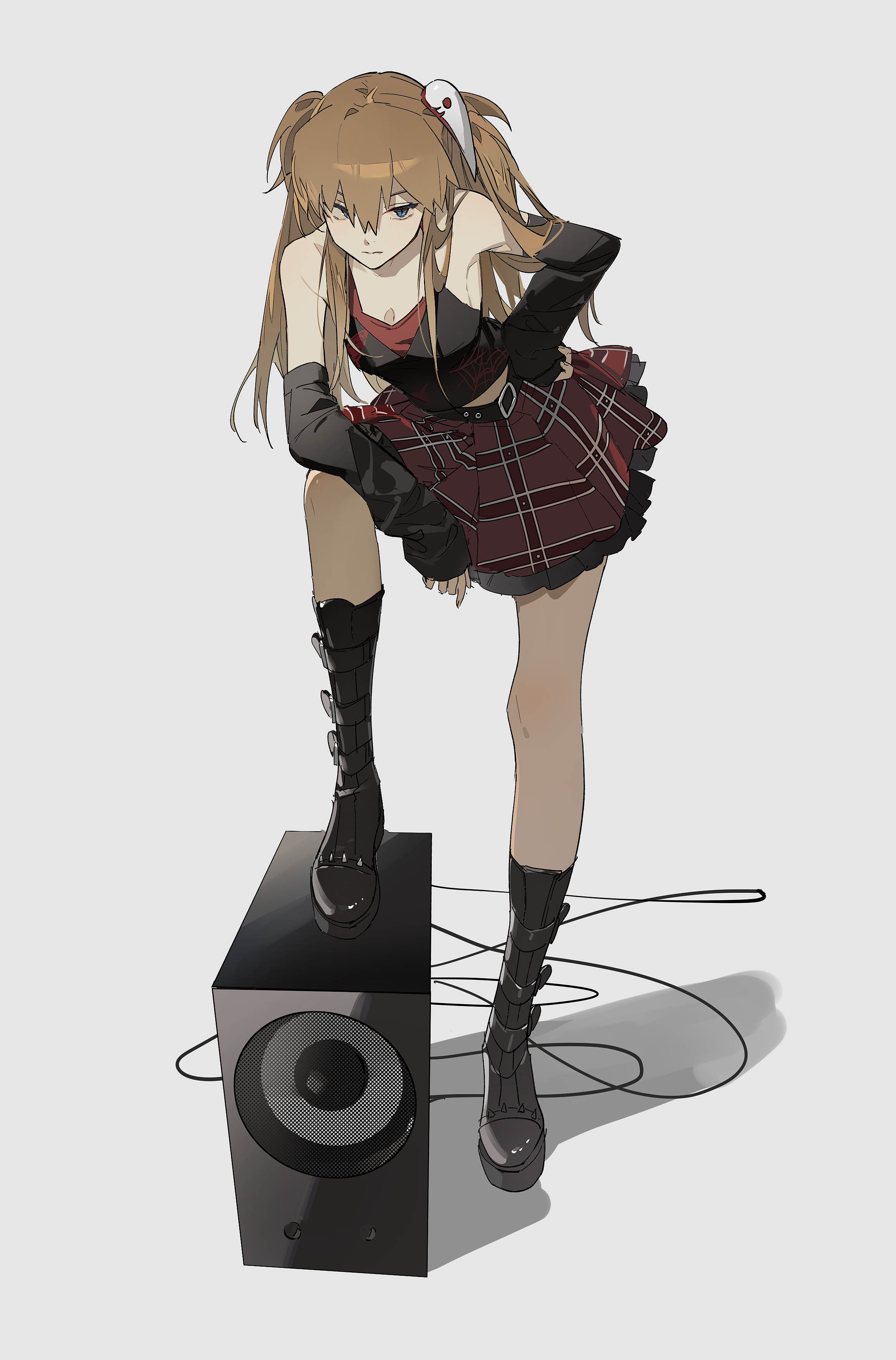 Neon Genesis Evangelion Asuka Langley Soryu Boots Speakers Detached Sleeves Vertical Anime Girls 2310x3508
