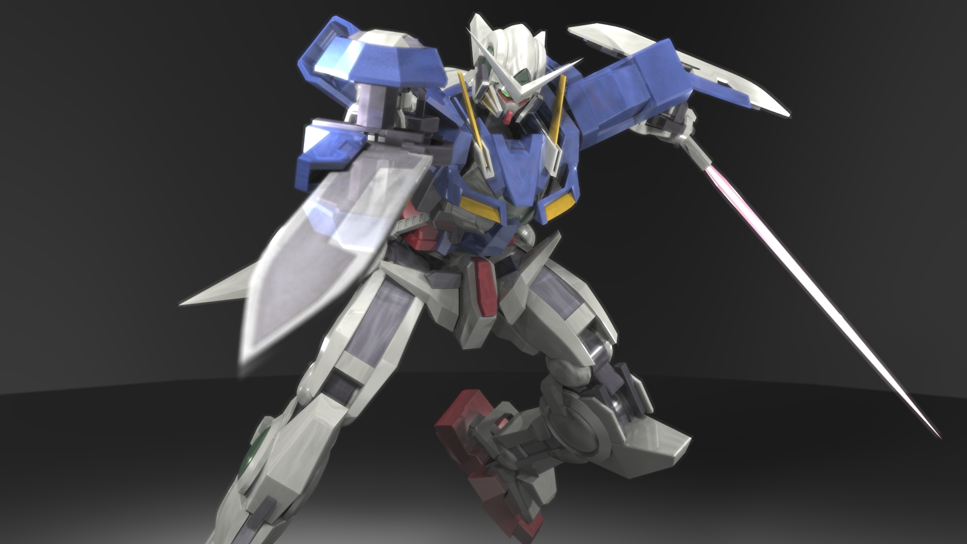 Anime Mechs Super Robot Taisen Gundam Mobile Suit Gundam 00 Gundam Exia Artwork Digital Art Fan Art 1920x1080