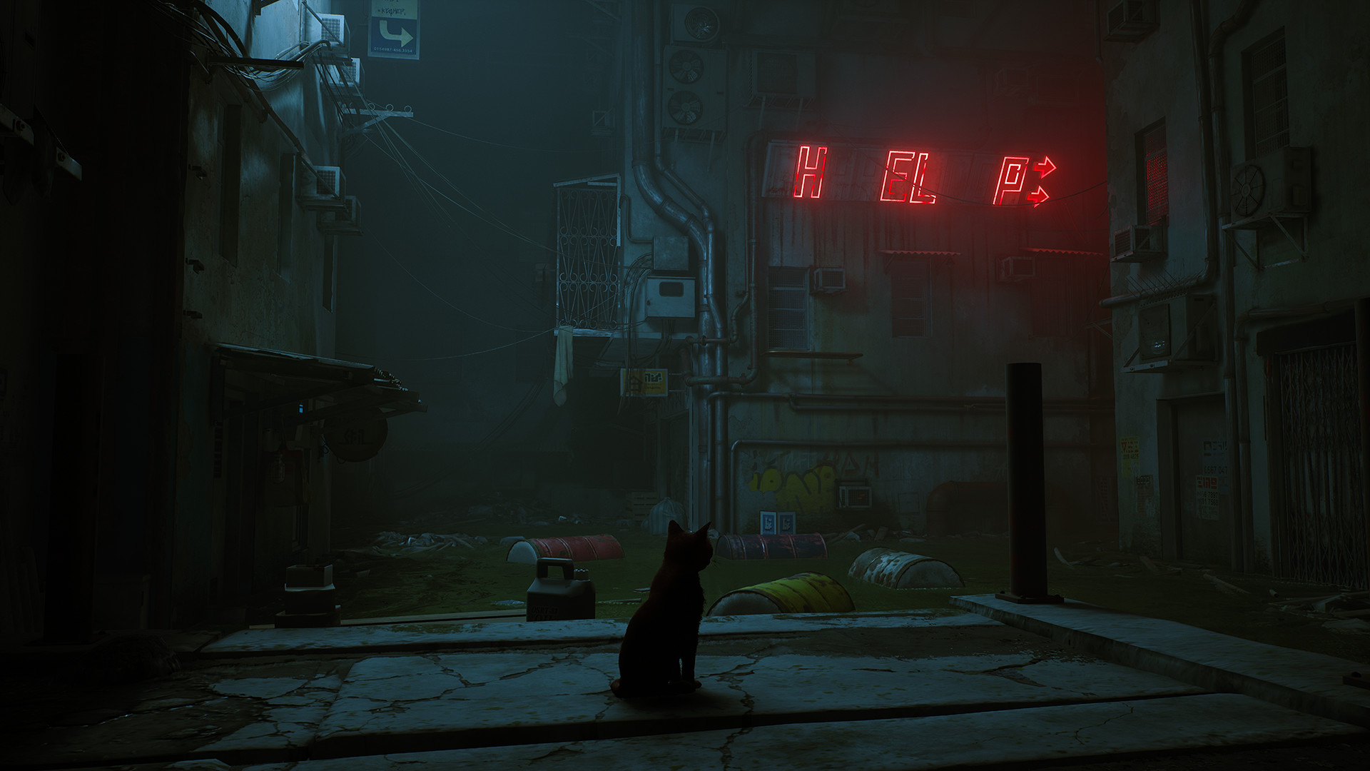 Stray Cyberpunk City Dystopian Cats Video Games 1920x1080
