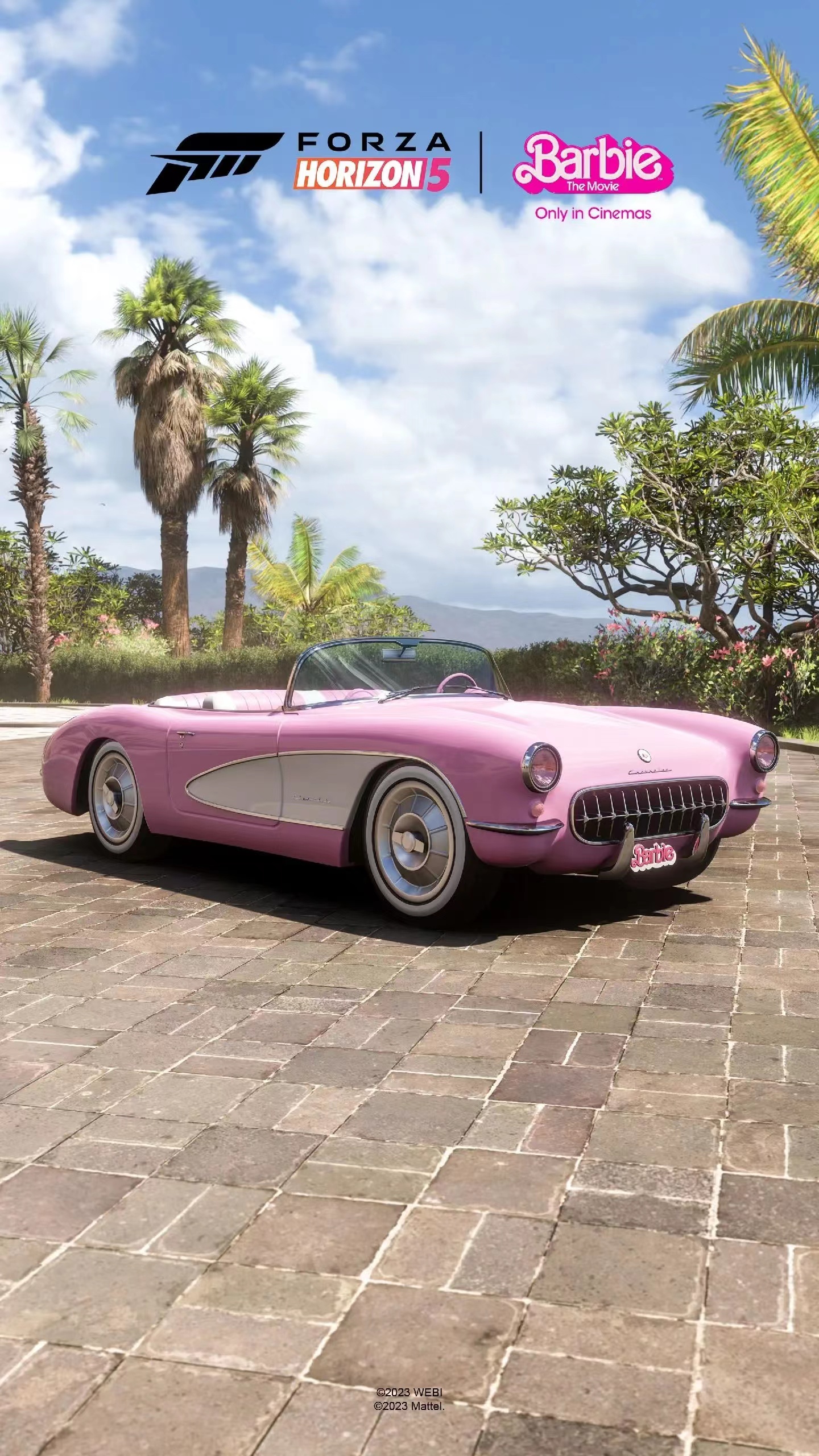Forza Horizon 5 Xbox Game Studios PlaygroundGames Video Games Chevrolet Corvette Barbie American Car 1440x2560