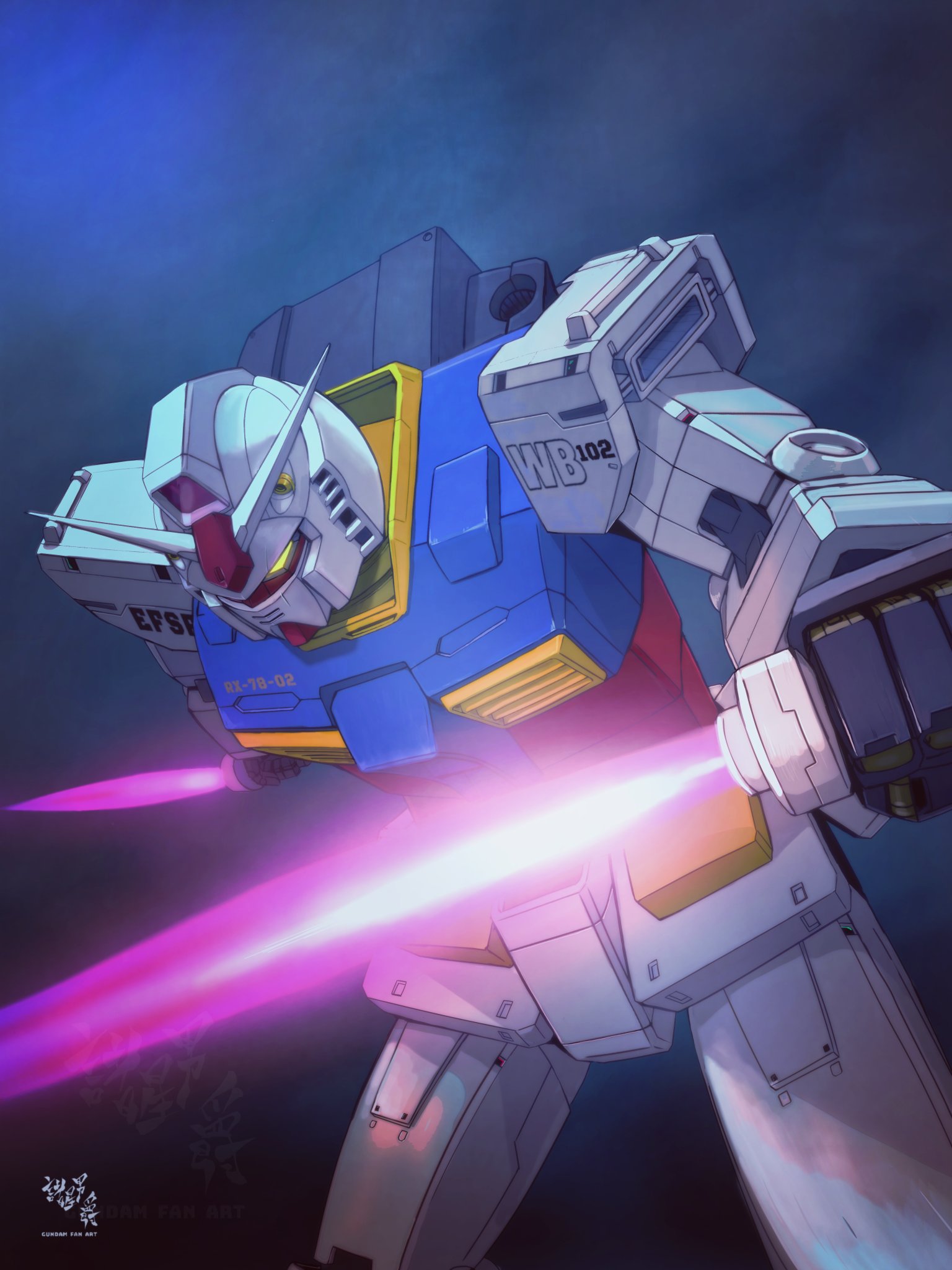 RX 78 Gundam Mobile Suit Gundam Anime Mechs Gundam Super Robot Taisen Artwork Digital Art Fan Art 1536x2048
