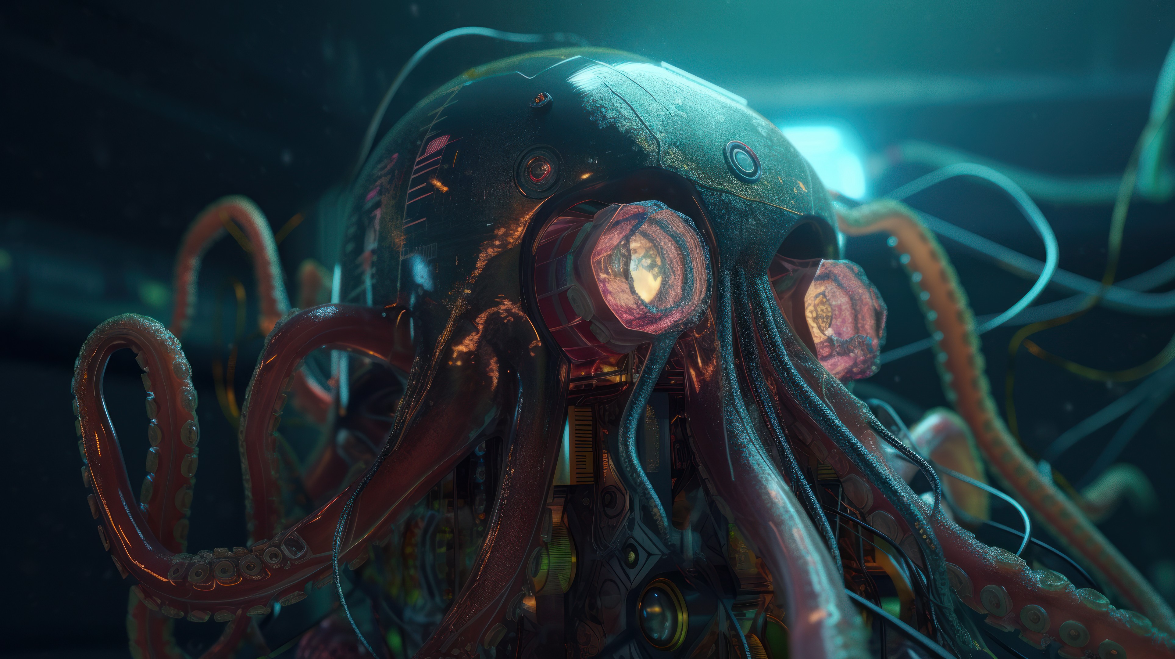 Ai Art Science Fiction Octopus Creature 3854x2160