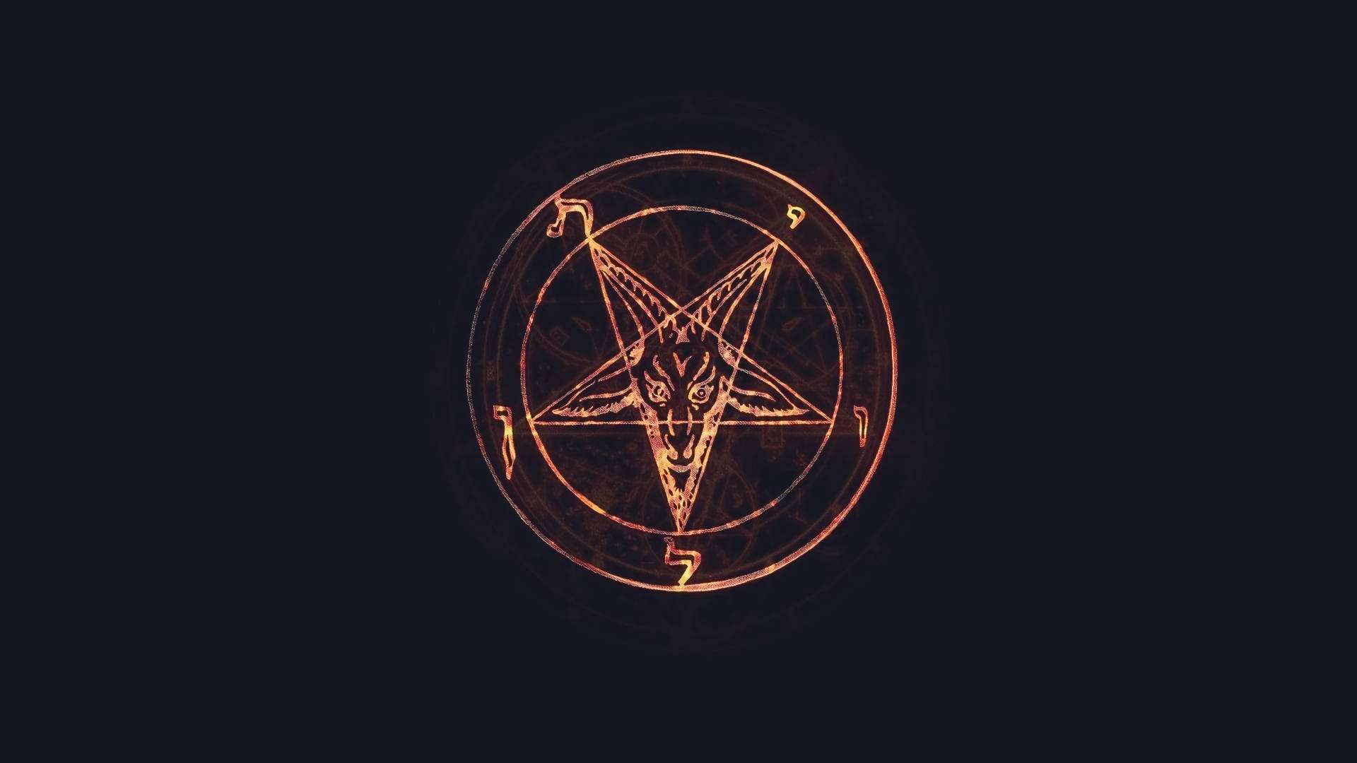 Pentagram Satanic Dark Minimalism Simple Background 1920x1080