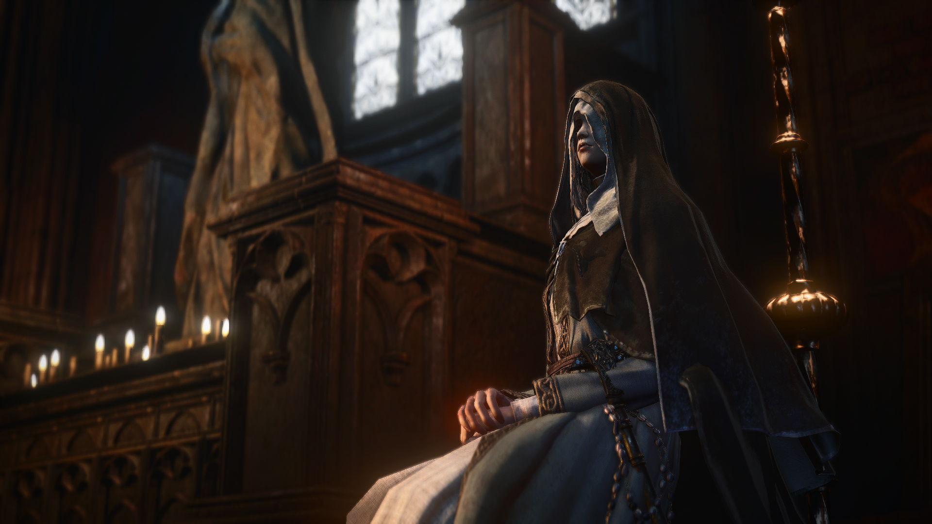 From Software Dark Souls Dark Souls Iii Sister Friede Video Games Screen Shot Candles Nun Outfit Vid 1920x1080